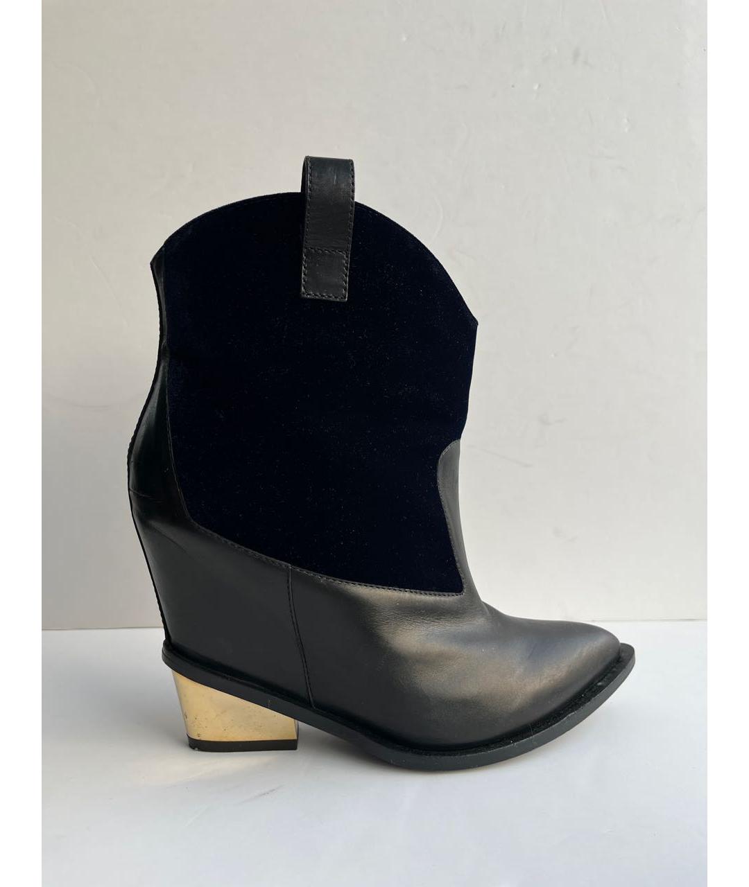 GIUSEPPE ZANOTTI DESIGN Черные кожаные ботильоны, фото 7