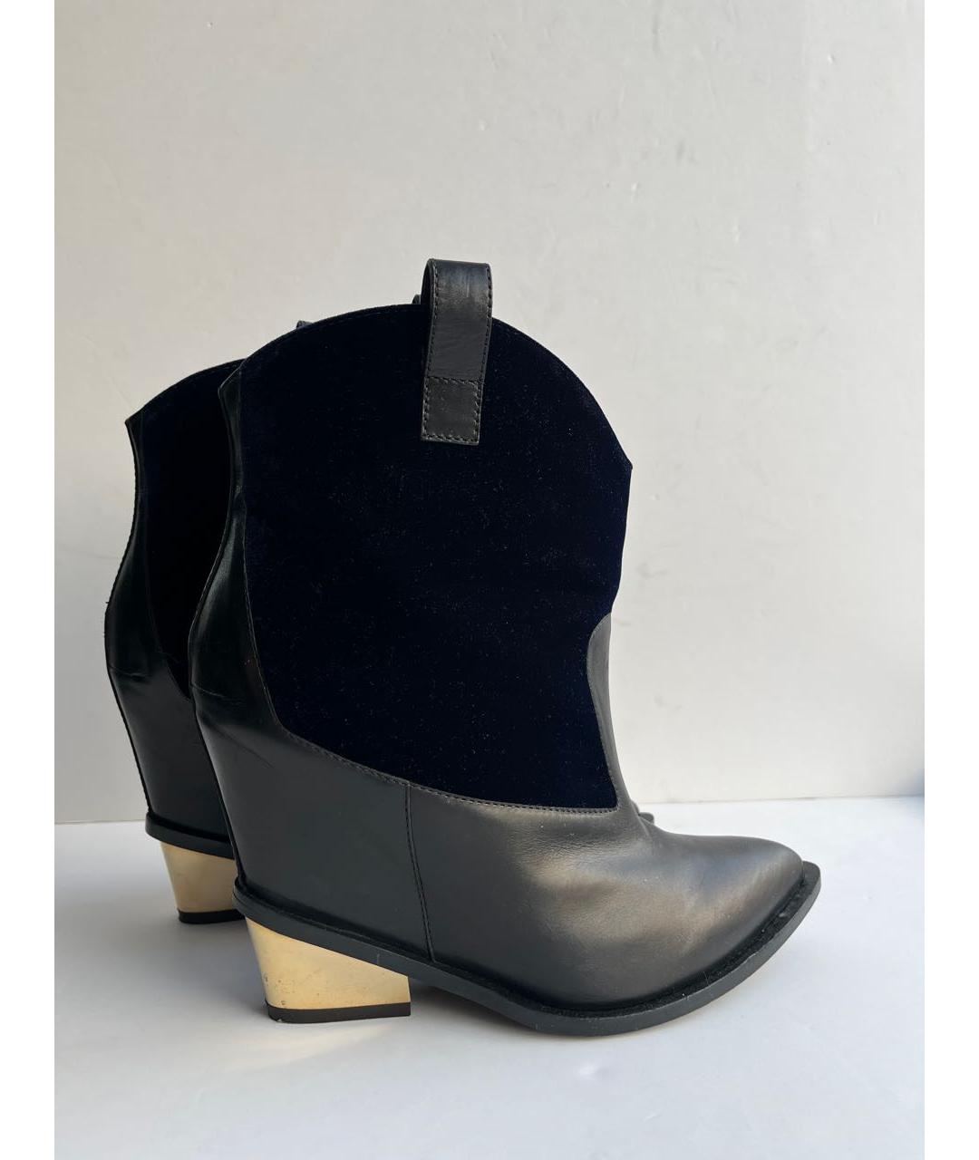 GIUSEPPE ZANOTTI DESIGN Черные кожаные ботильоны, фото 5