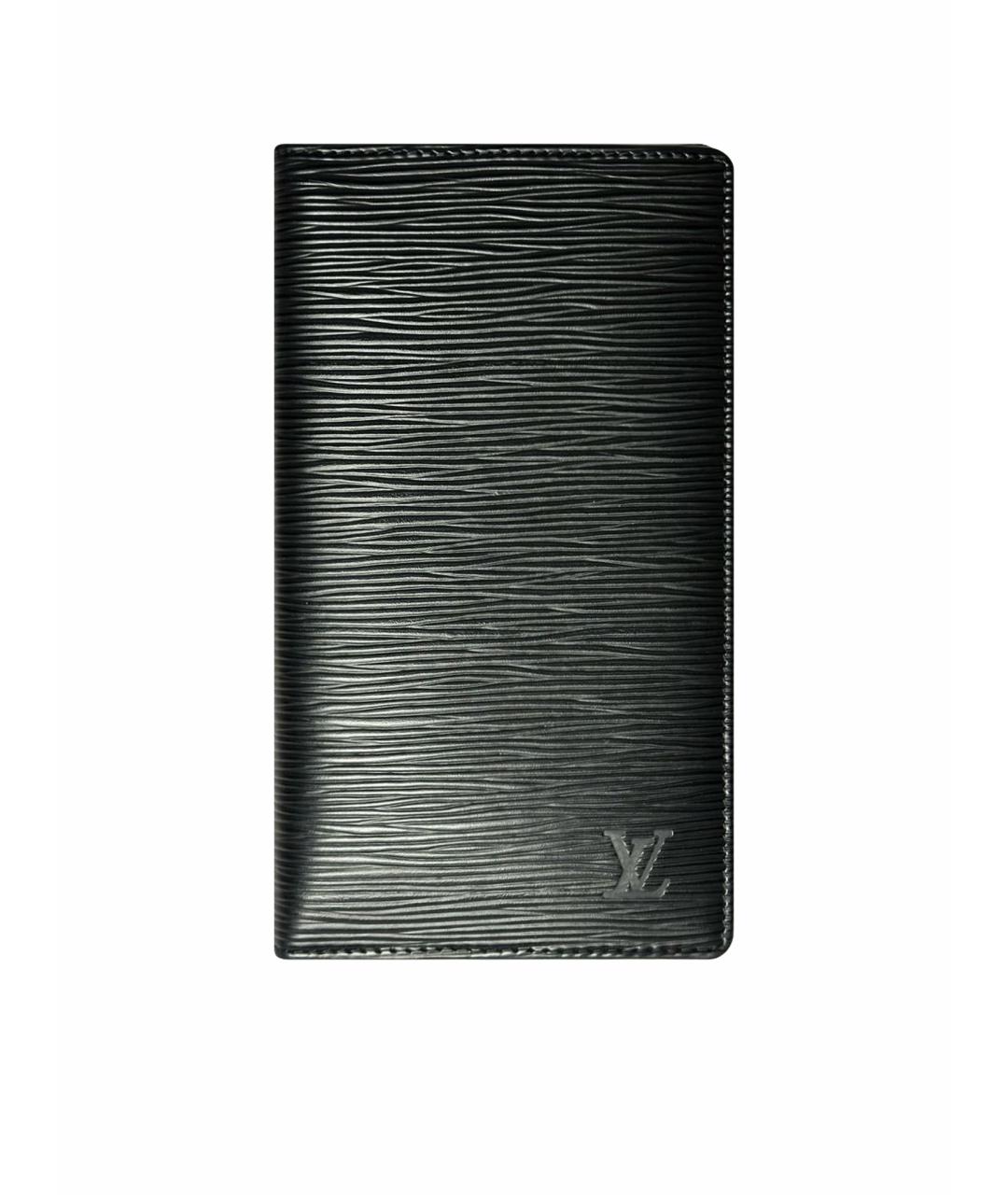 LOUIS VUITTON Черный кожаный кошелек, фото 1