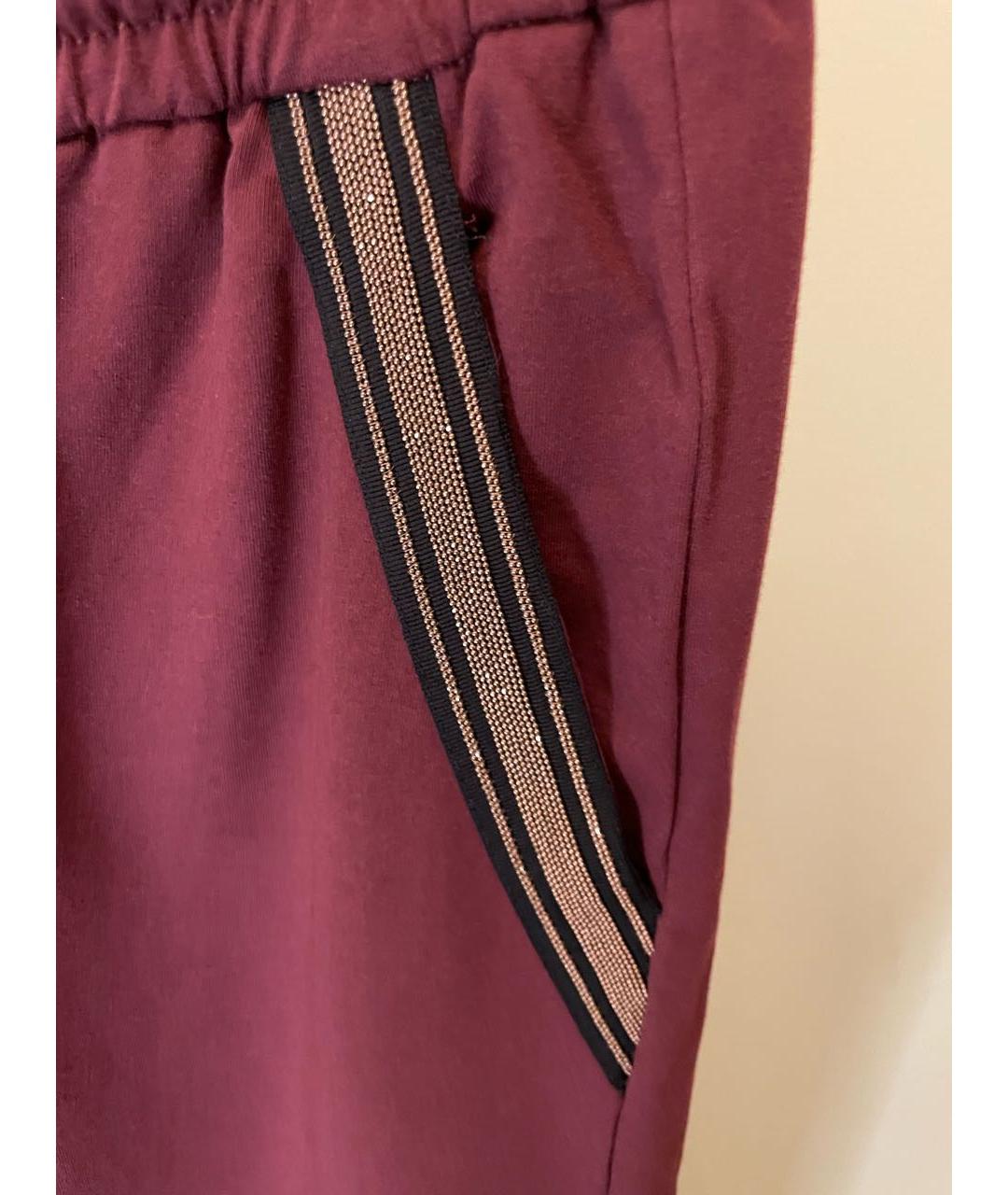 BRUNELLO CUCINELLI Бордовый хлопковый костюм с брюками, фото 4