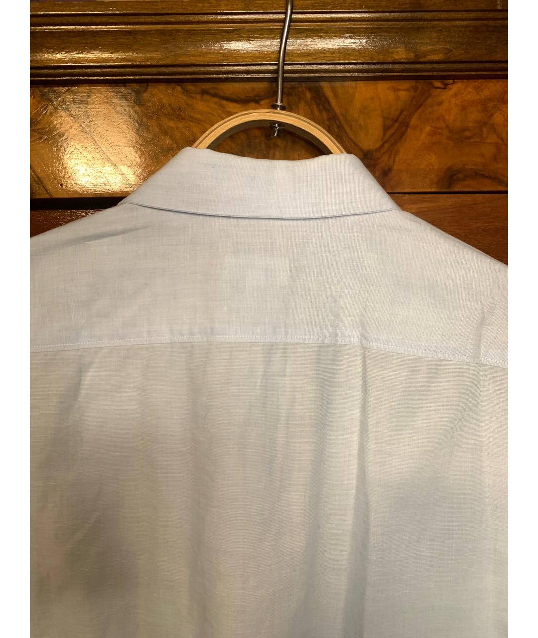 JIL SANDER Голубая хлопковая кэжуал рубашка, фото 3