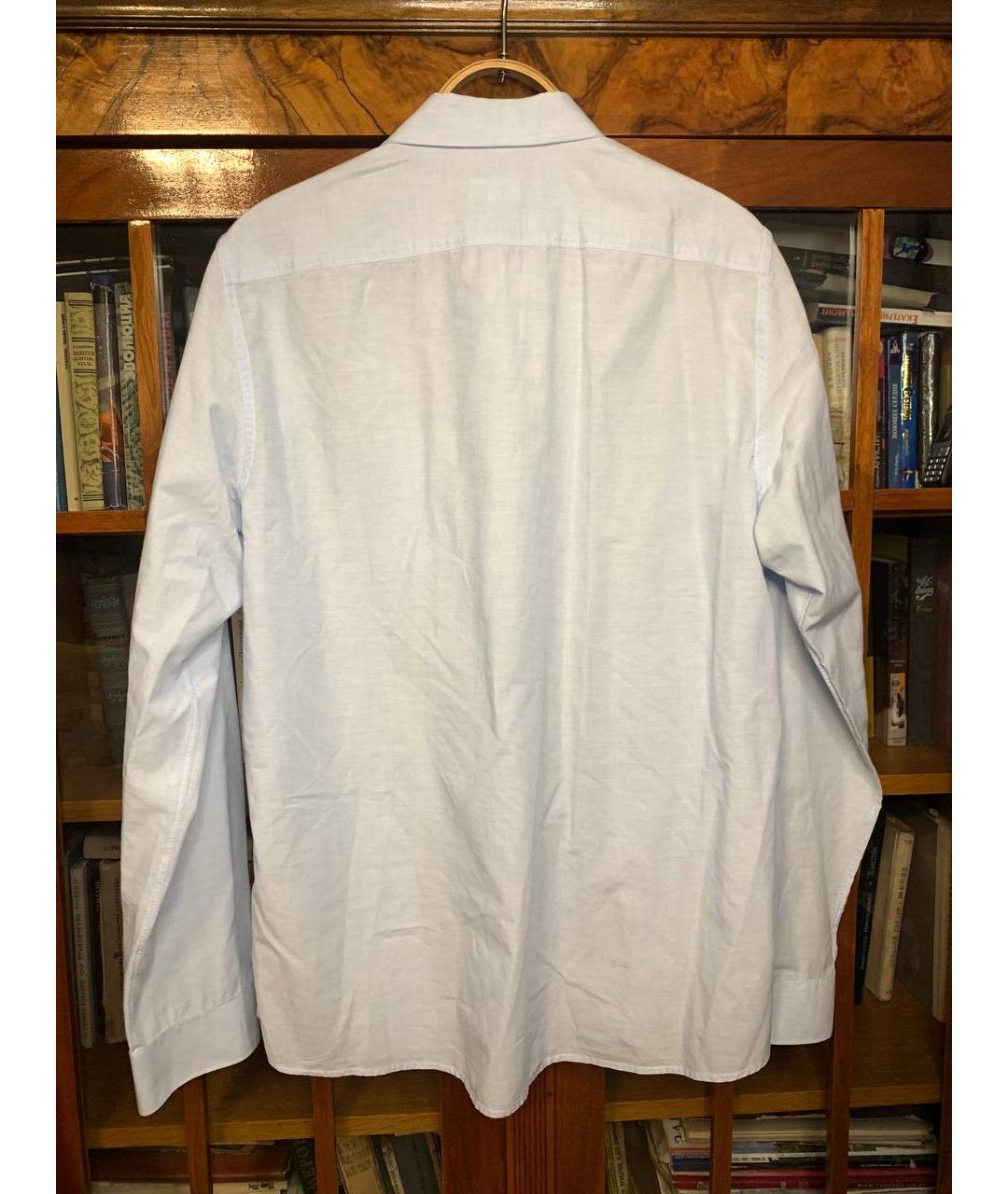 JIL SANDER Голубая хлопковая кэжуал рубашка, фото 2