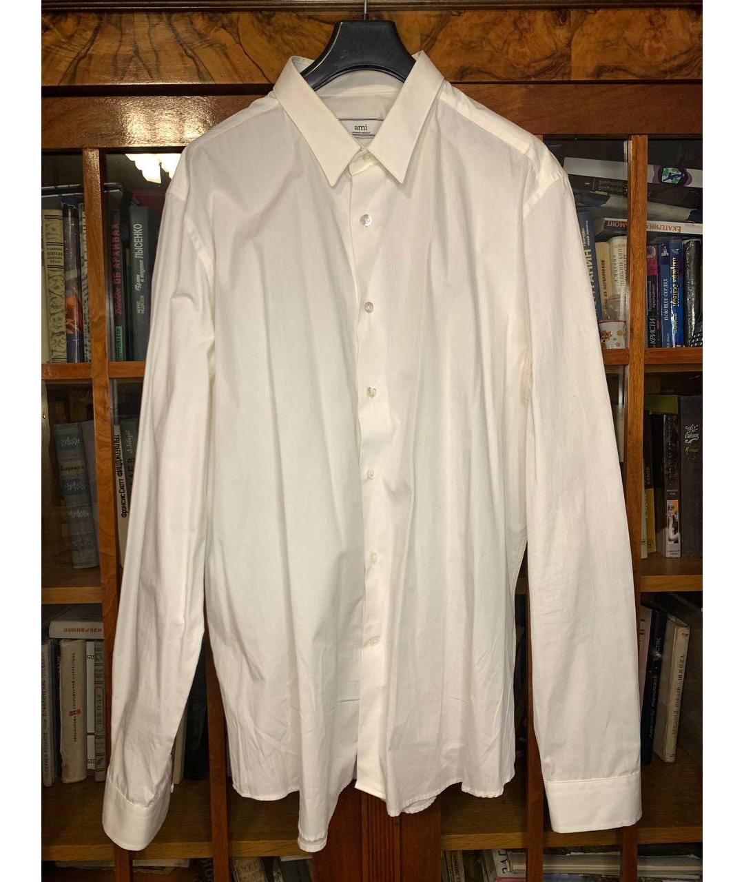 AMI ALEXANDRE MATTIUSSI Белая хлопковая классическая рубашка, фото 6