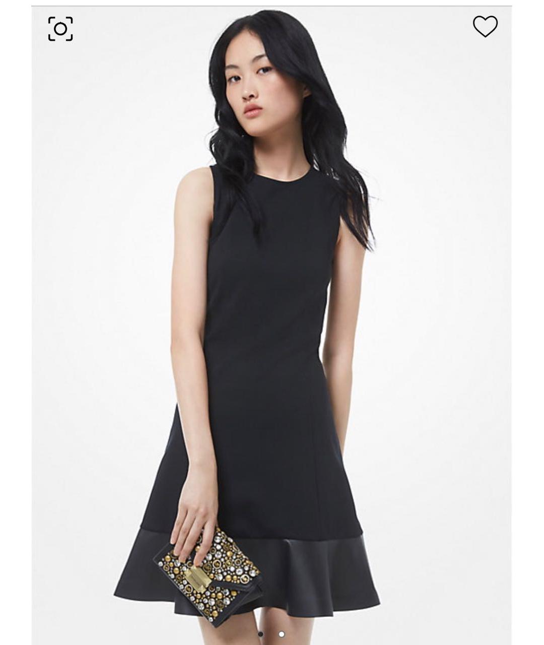 MICHAEL KORS Черное вискозное коктейльное платье, фото 3