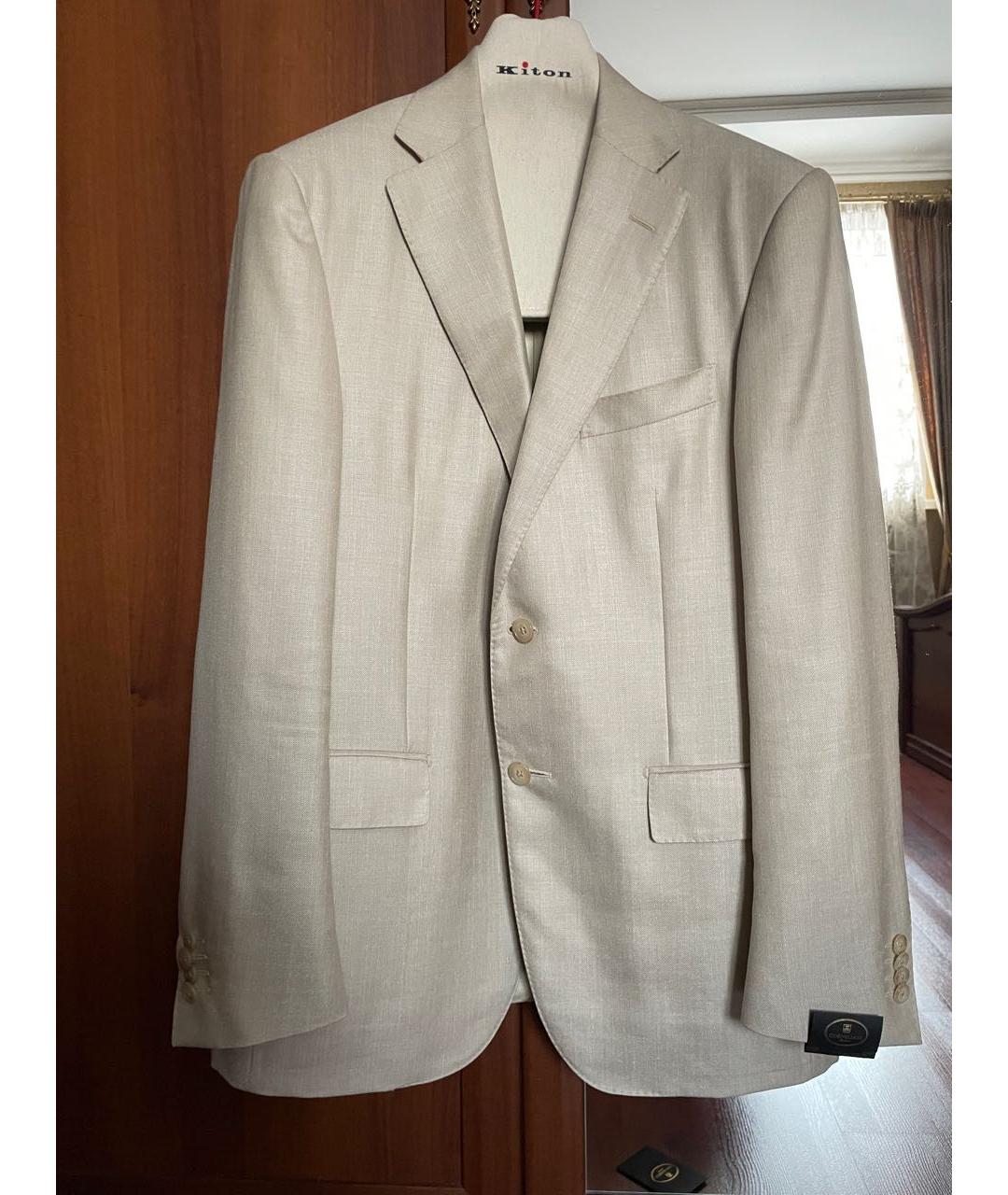 CORNELIANI Бежевый шерстяной пиджак, фото 7