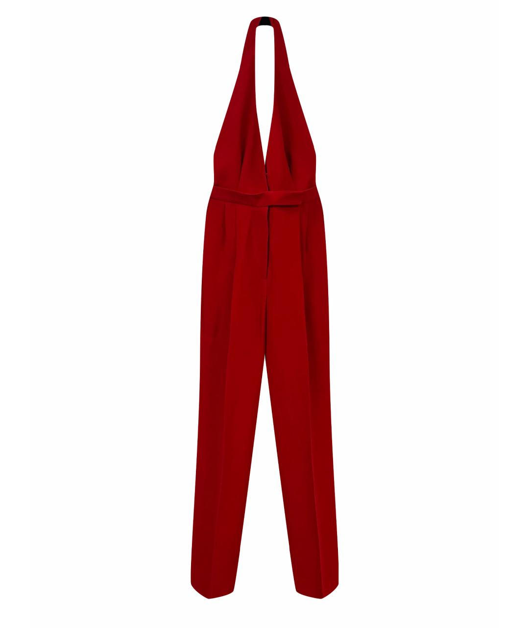 RED VALENTINO Красный шелковый комбинезон, фото 1