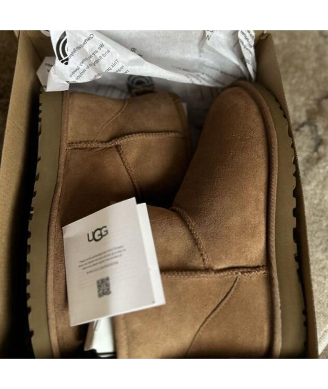 UGG AUSTRALIA Коричневые замшевые ботинки, фото 7