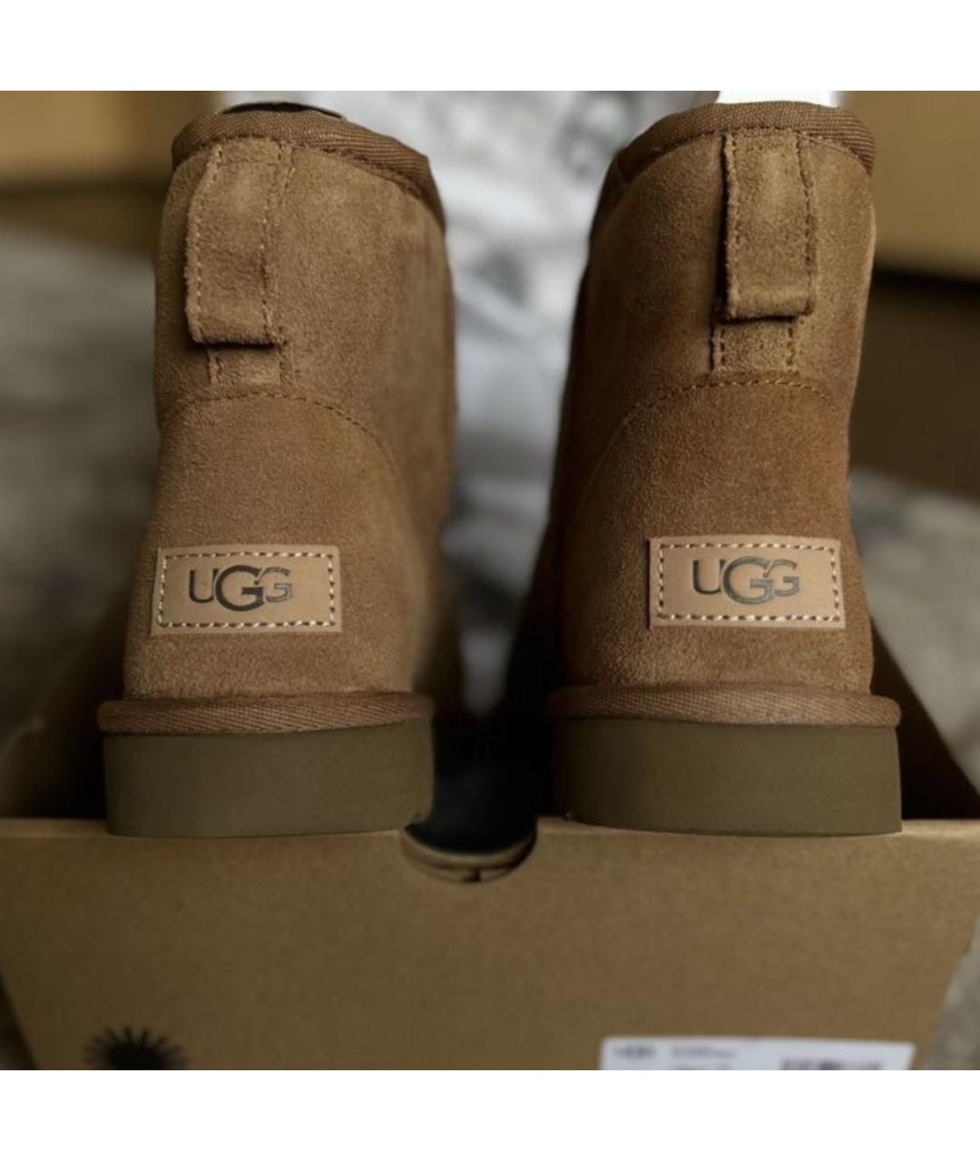 UGG AUSTRALIA Коричневые замшевые ботинки, фото 4