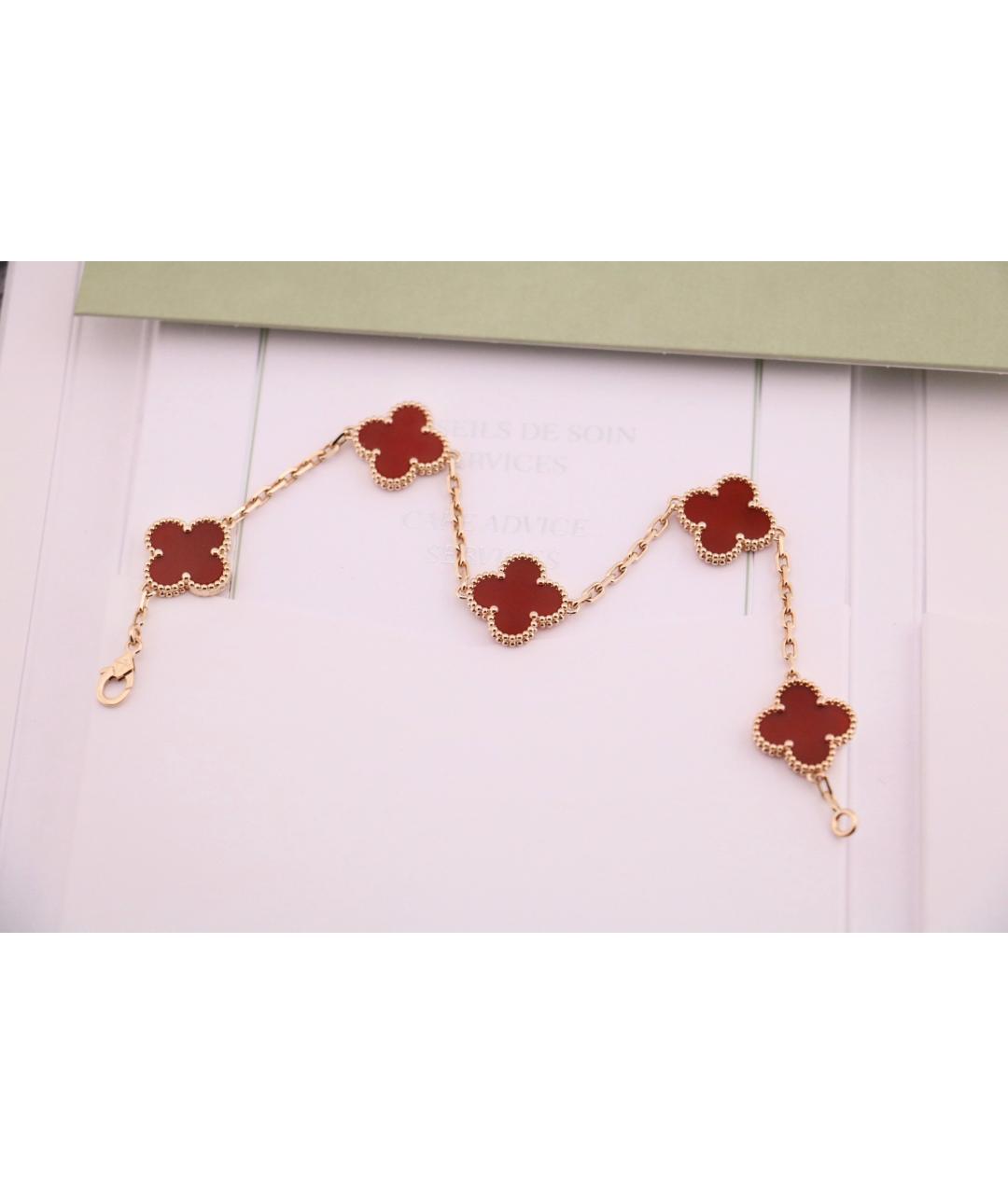 VAN CLEEF & ARPELS Бордовый браслет из розового золота, фото 6