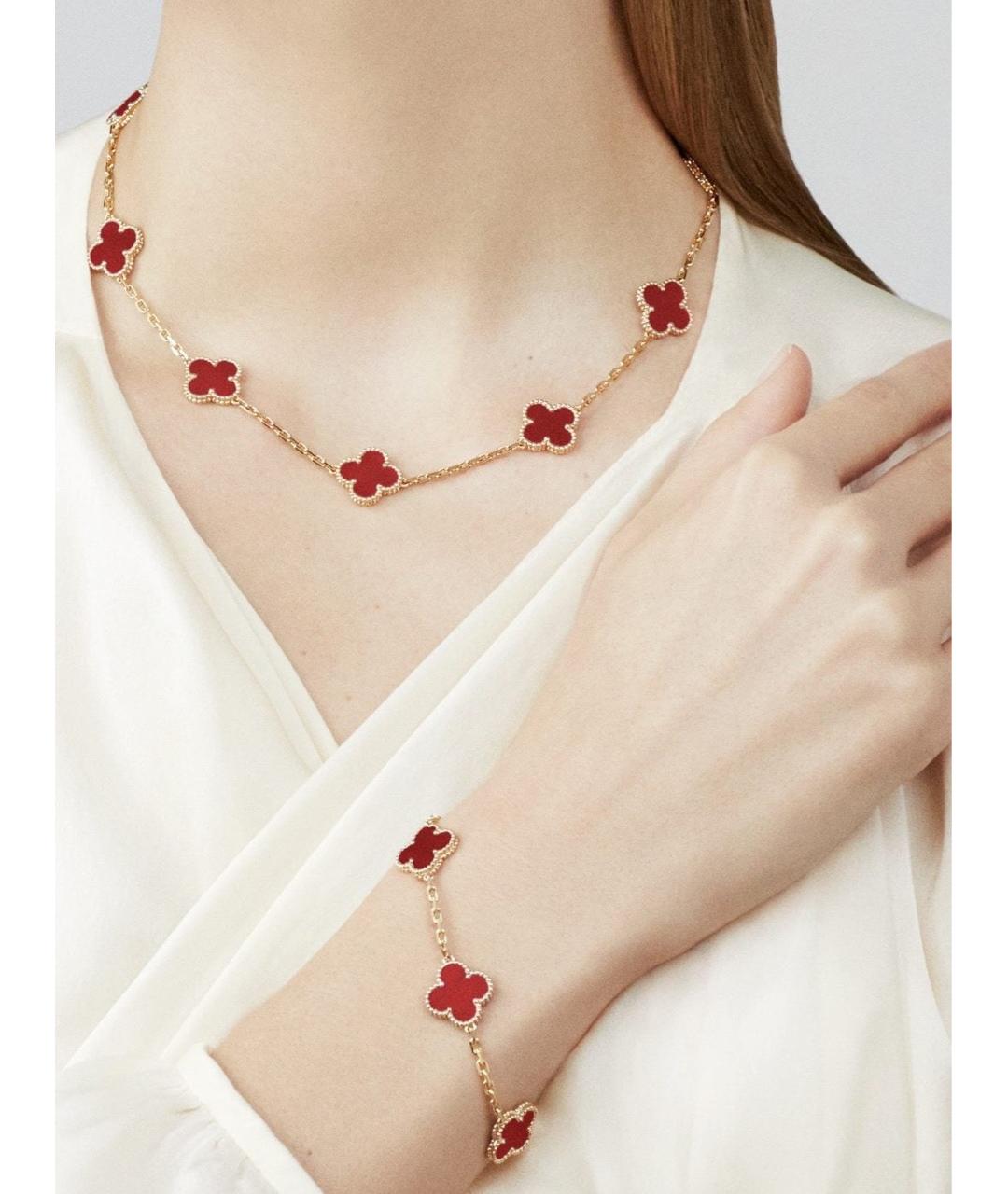 VAN CLEEF & ARPELS Бордовый браслет из розового золота, фото 8