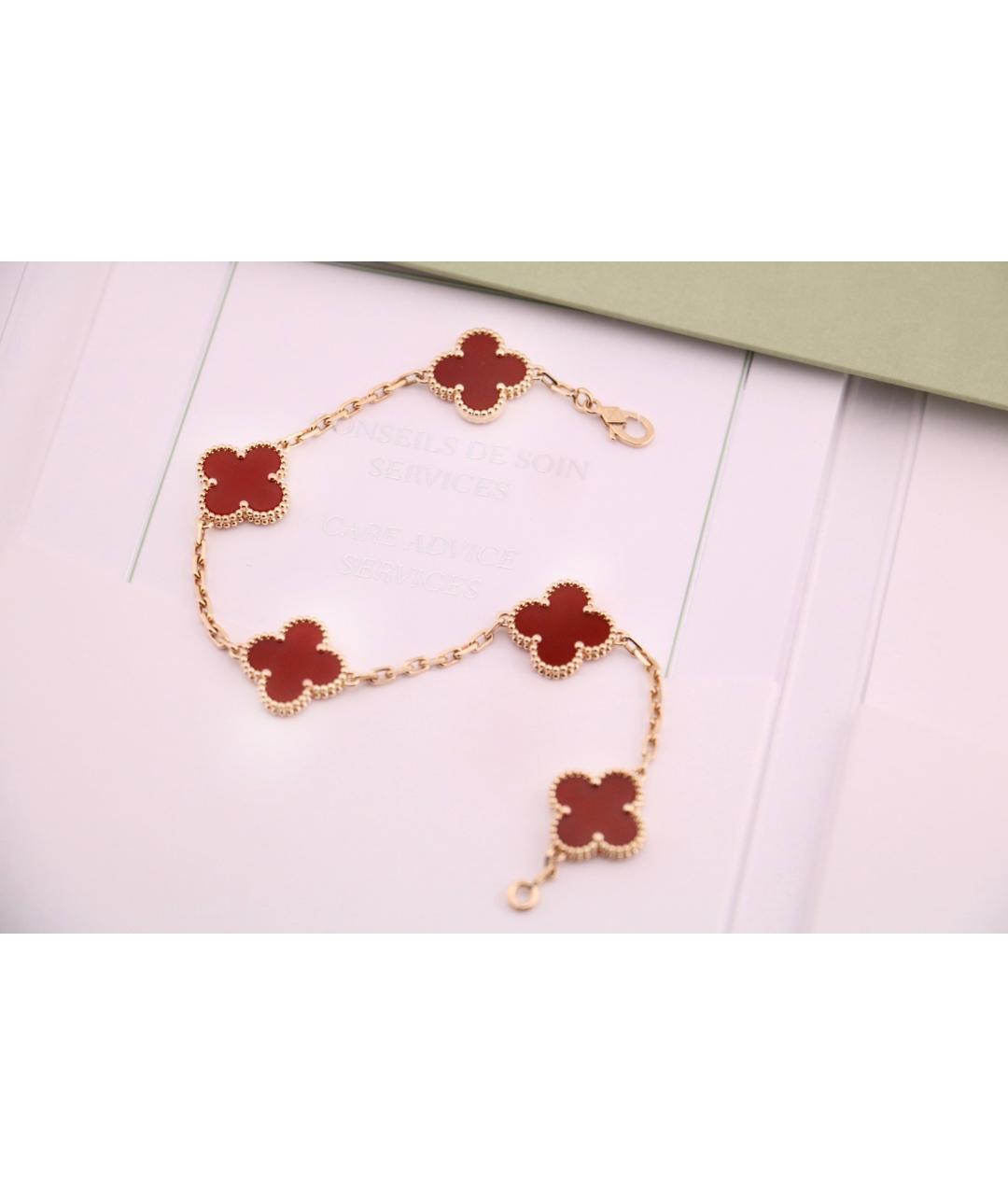 VAN CLEEF & ARPELS Бордовый браслет из розового золота, фото 4