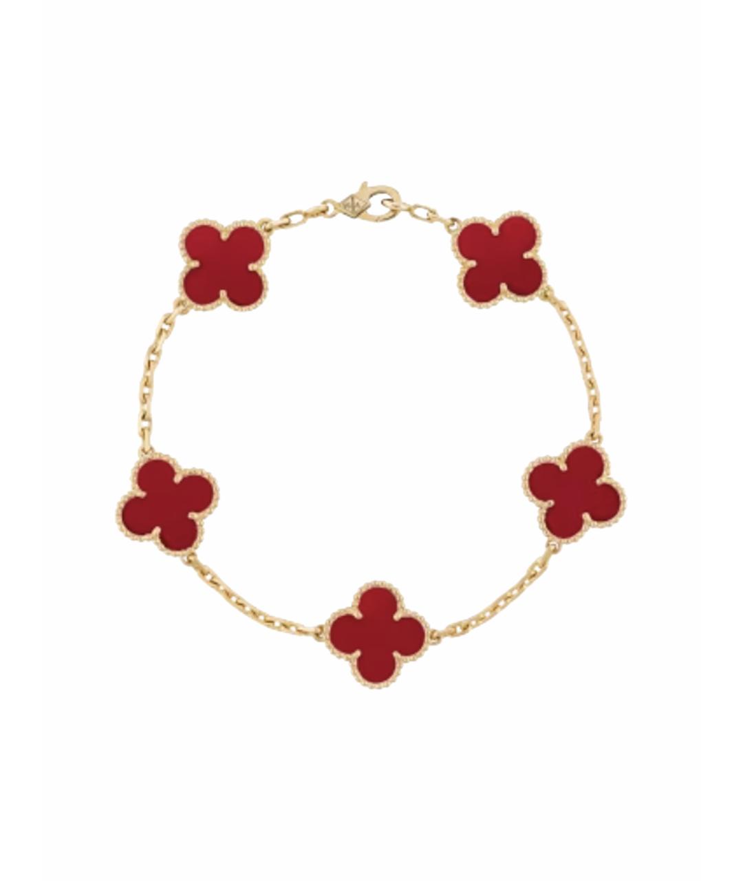 VAN CLEEF & ARPELS Бордовый браслет из розового золота, фото 1
