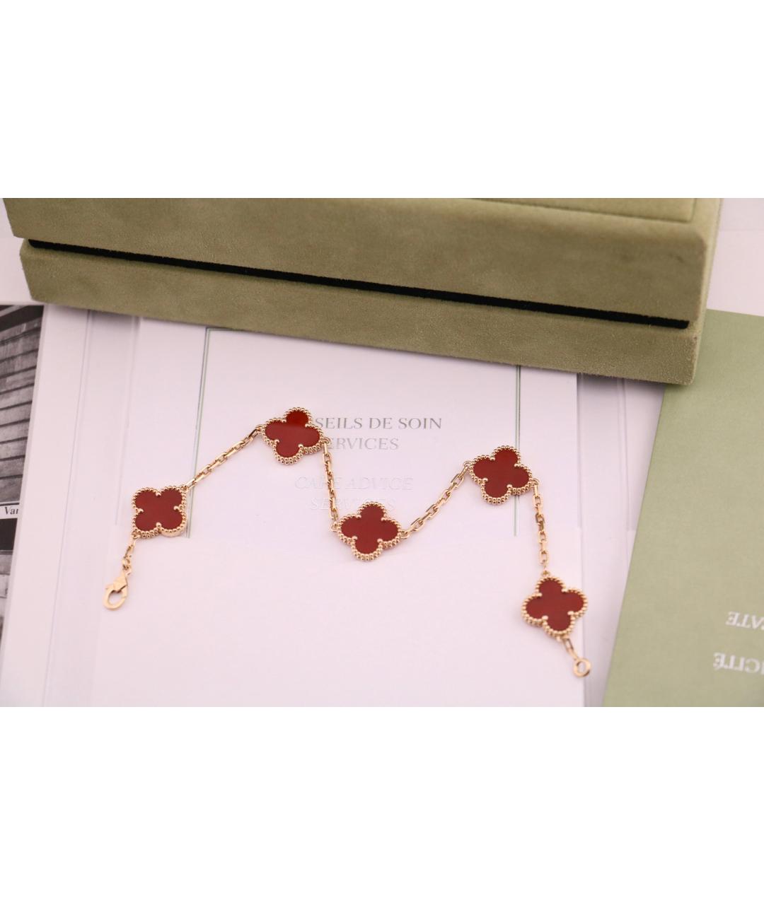 VAN CLEEF & ARPELS Бордовый браслет из розового золота, фото 5