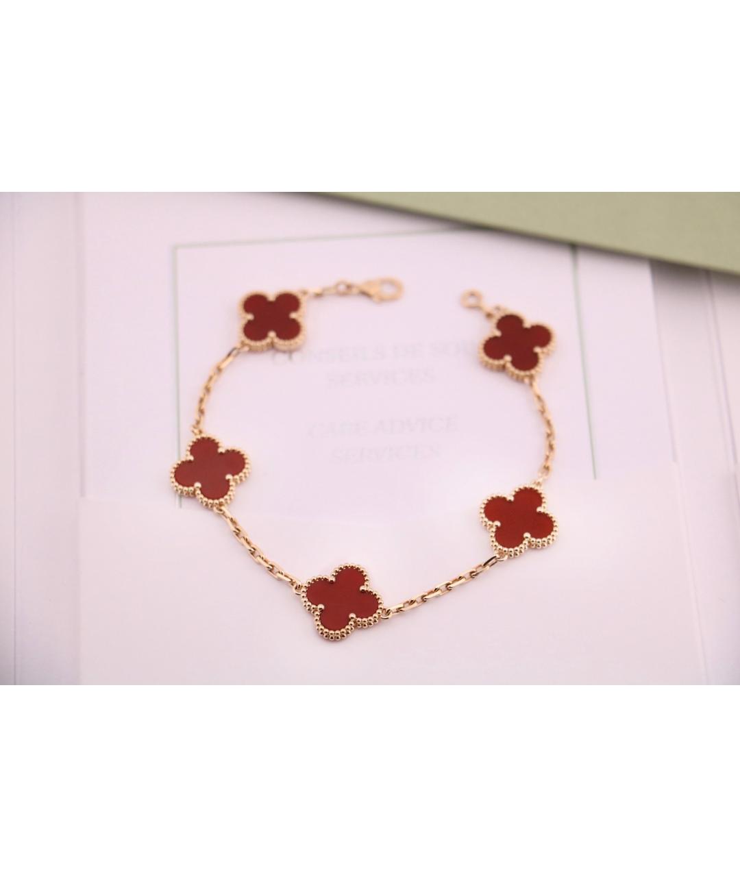 VAN CLEEF & ARPELS Бордовый браслет из розового золота, фото 2
