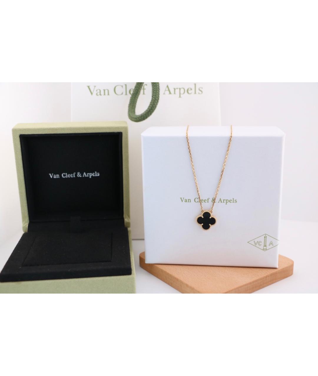 VAN CLEEF & ARPELS Черное колье из розового золота, фото 7