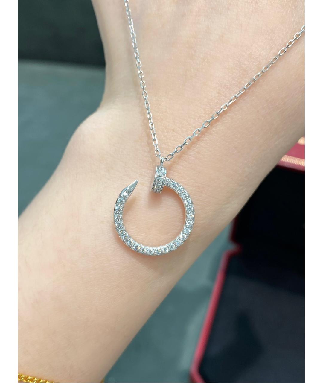 CARTIER Серебряное колье из белого золота, фото 4