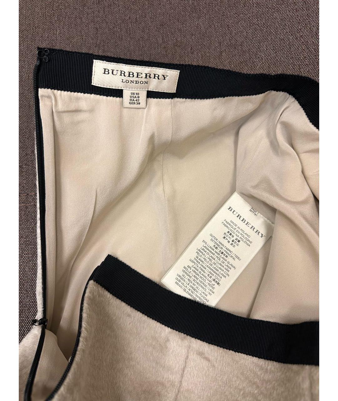 BURBERRY Вискозная юбка миди, фото 3