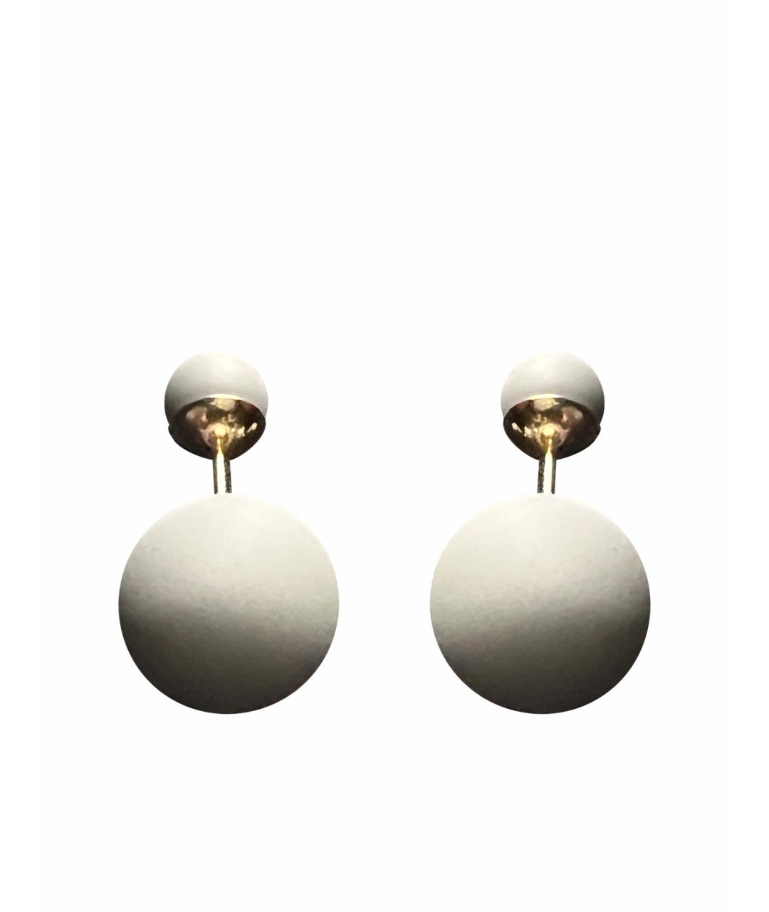 CHRISTIAN DIOR Серые пластиковые серьги, фото 1