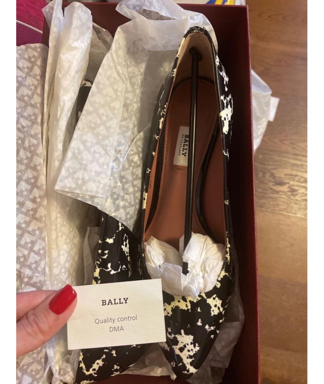 BALLY Черные кожаные лодочки на низком каблуке для женщин – купить в ...