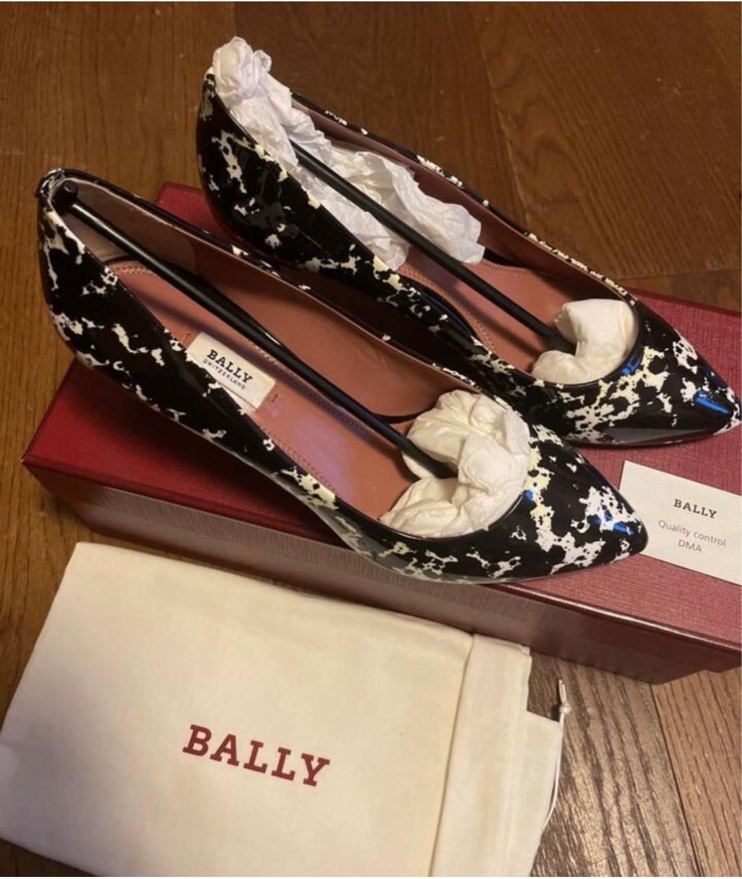 BALLY Черные кожаные лодочки на низком каблуке для женщин – купить в ...