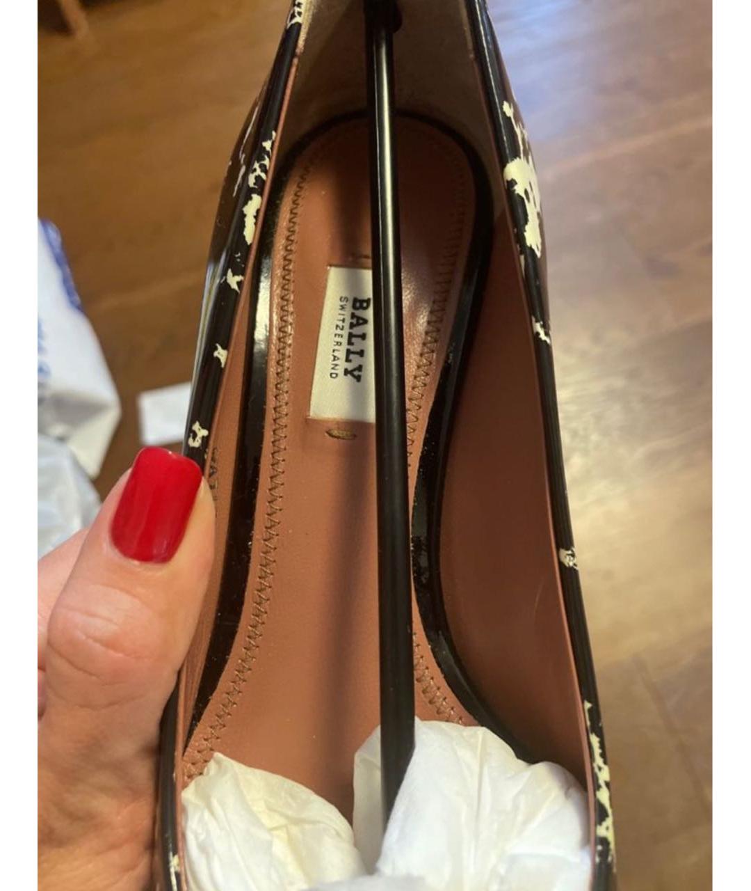 BALLY Черные кожаные лодочки на низком каблуке для женщин – купить в ...