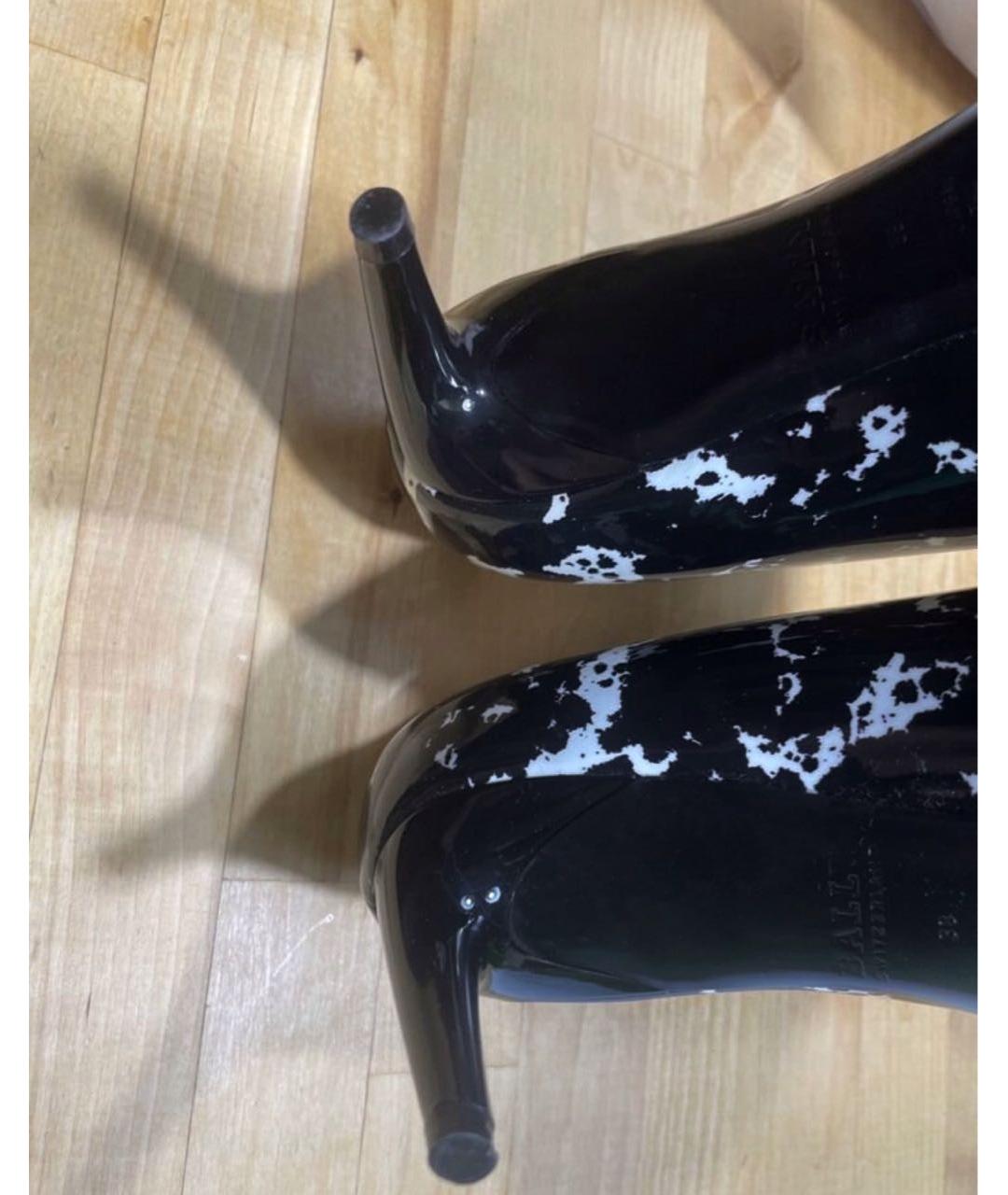 BALLY Черные кожаные лодочки на низком каблуке для женщин – купить в ...