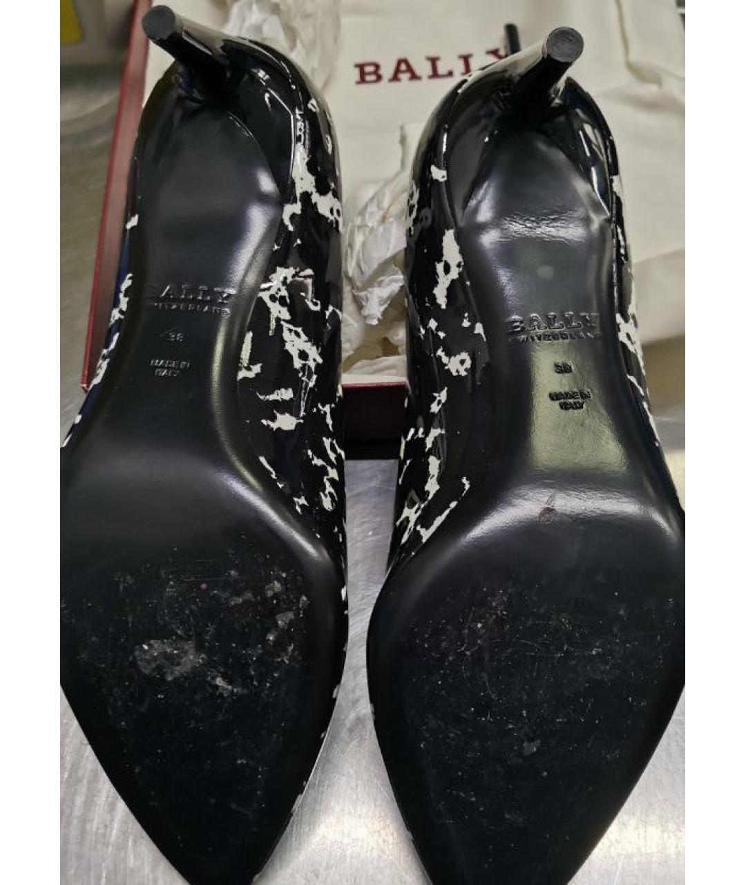 BALLY Черные кожаные лодочки на низком каблуке для женщин – купить в ...