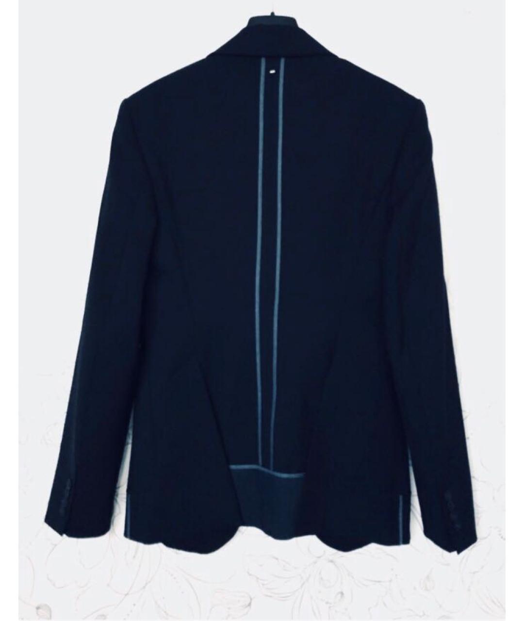 SPORTMAX Темно-синий шерстяной жакет/пиджак, фото 5