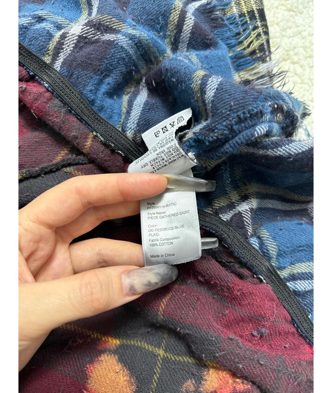 R13 Мульти хлопковая юбка миди, фото 6