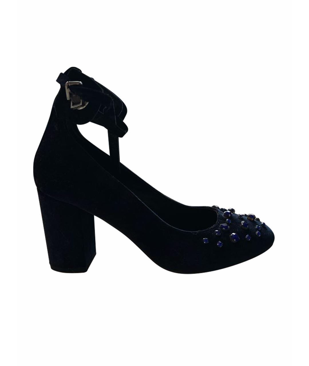 MAX&CO Темно-синие бархатные туфли, фото 1