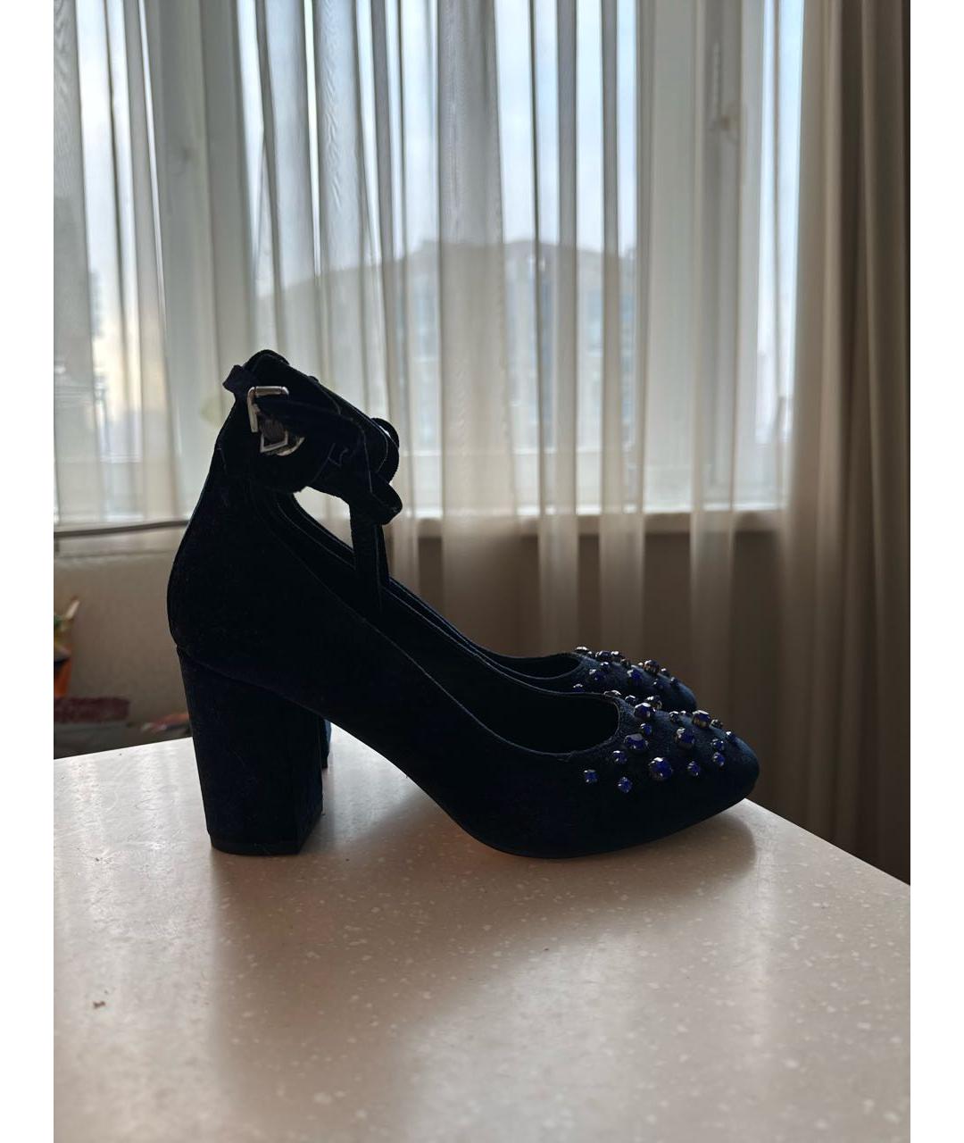 MAX&CO Темно-синие бархатные туфли, фото 5