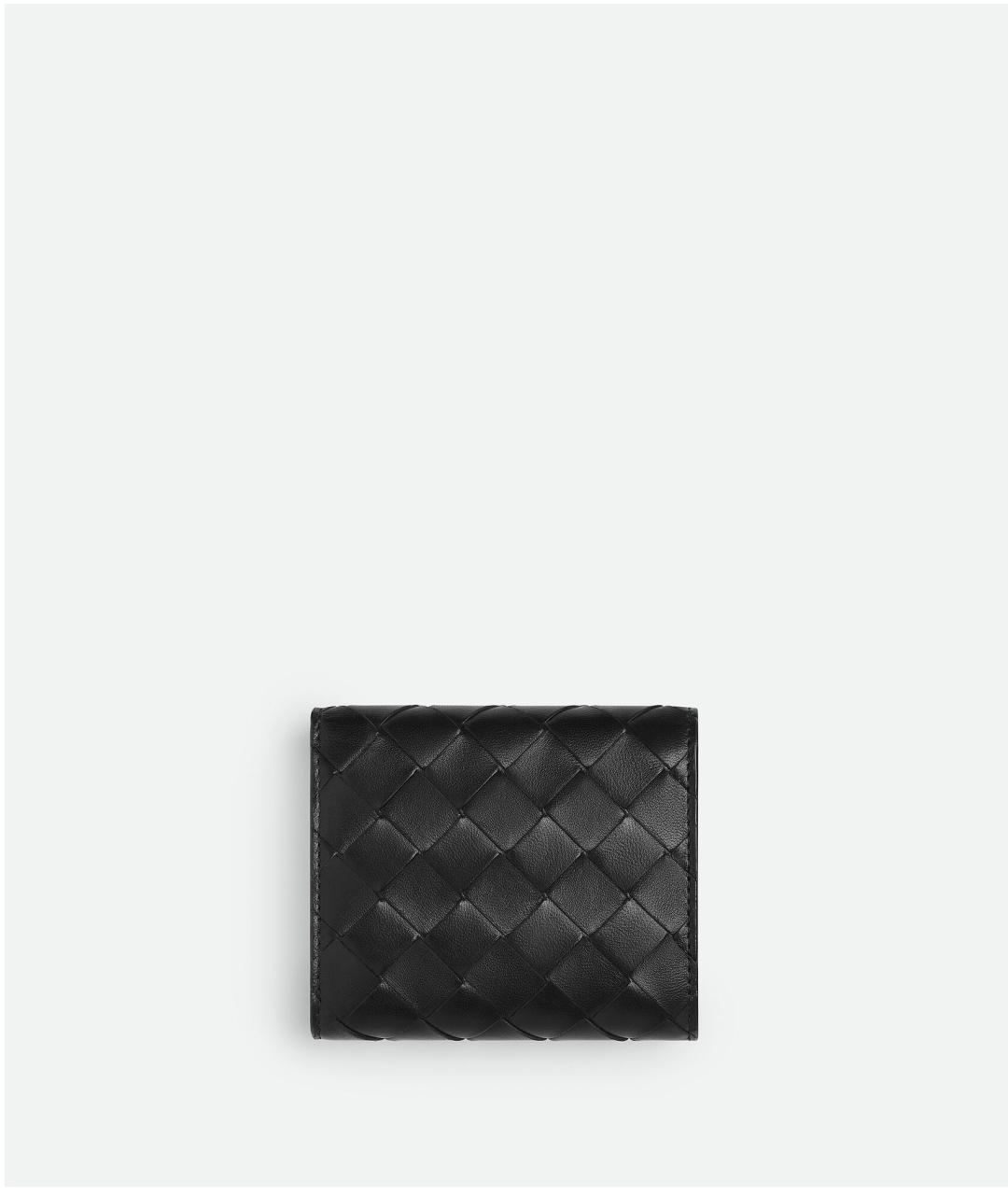 BOTTEGA VENETA Черный кожаный кошелек, фото 3