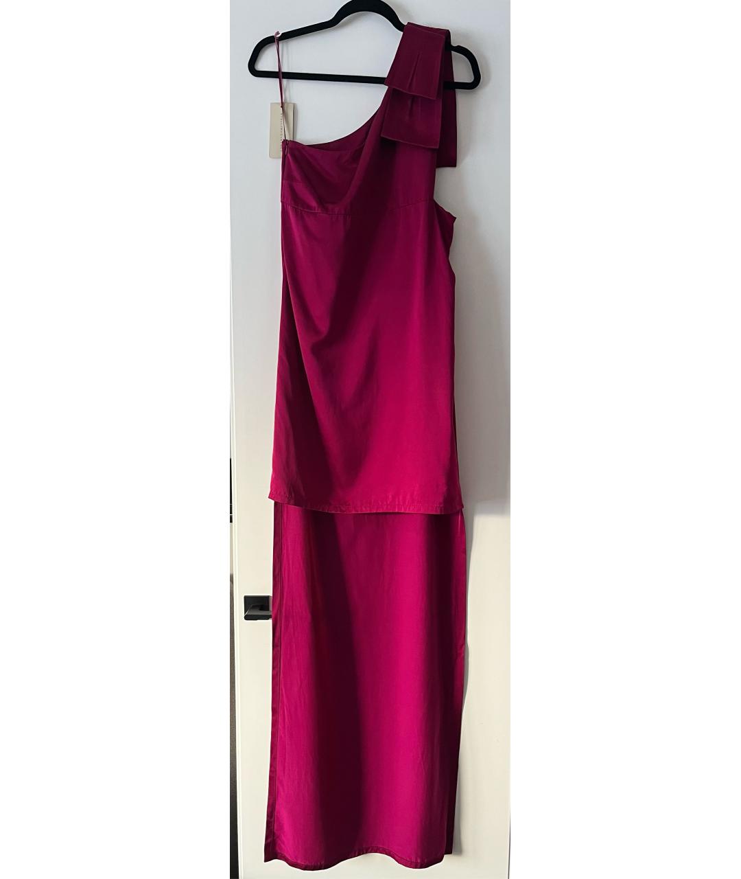 STELLA MCCARTNEY Фуксия вискозное коктейльное платье, фото 8
