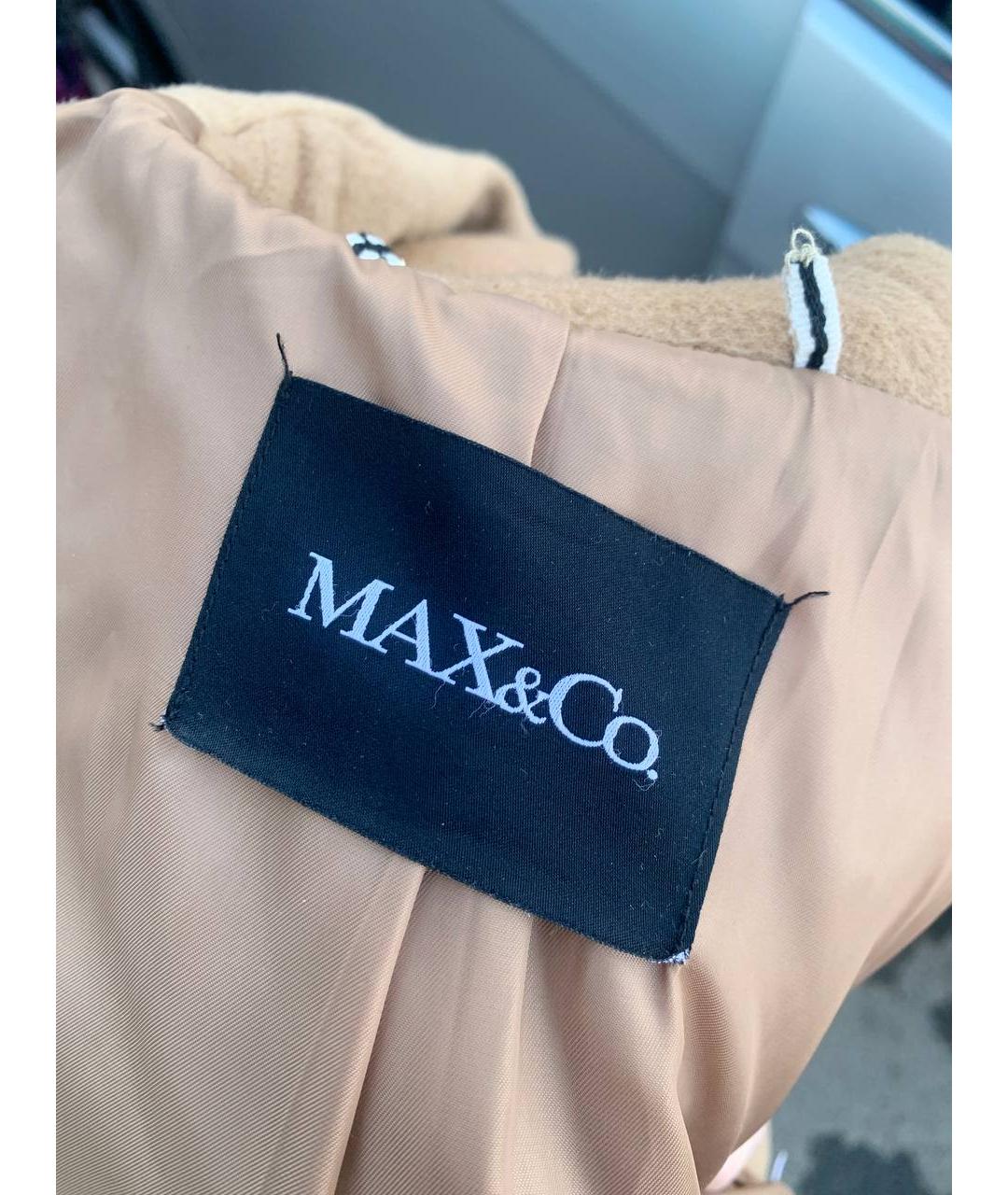 MAX&CO Бежевое шерстяное пальто, фото 3