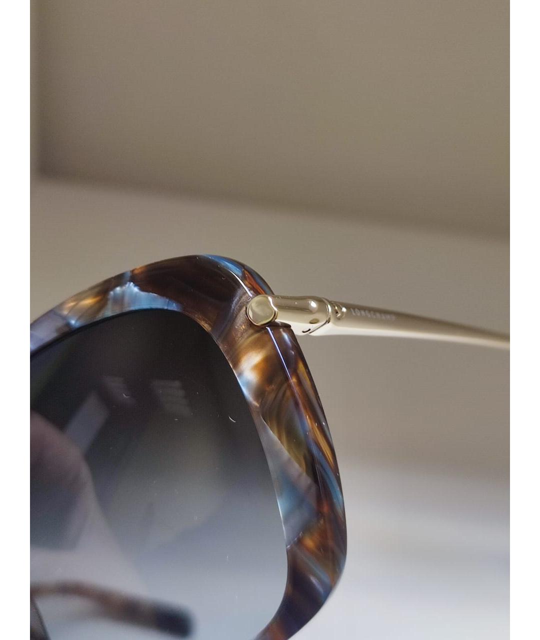 LONGCHAMP Коричневые пластиковые солнцезащитные очки, фото 5