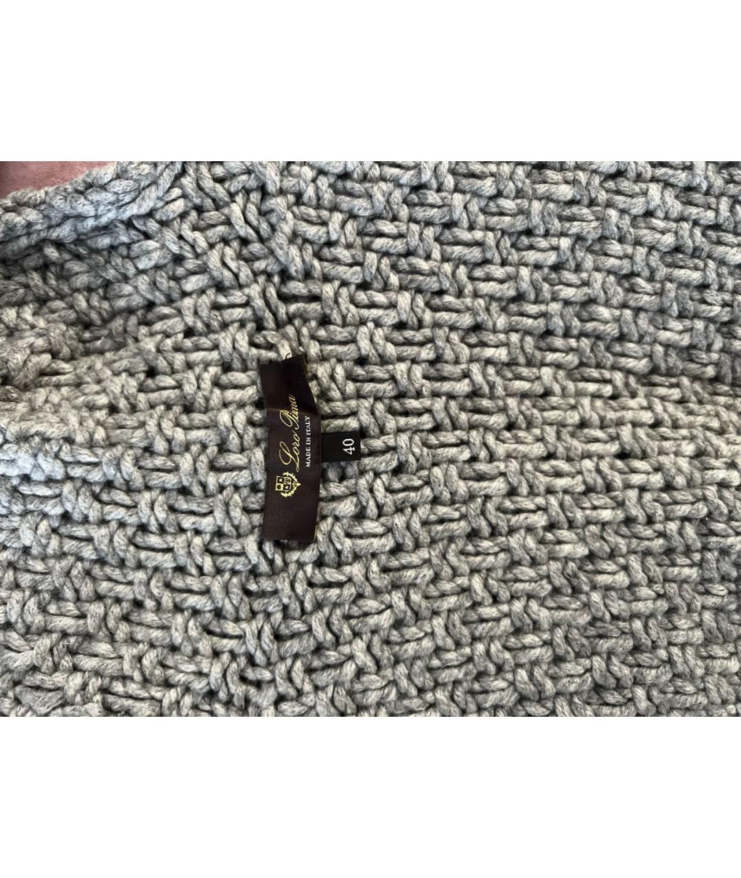 LORO PIANA Серый кожаный джемпер / свитер, фото 3