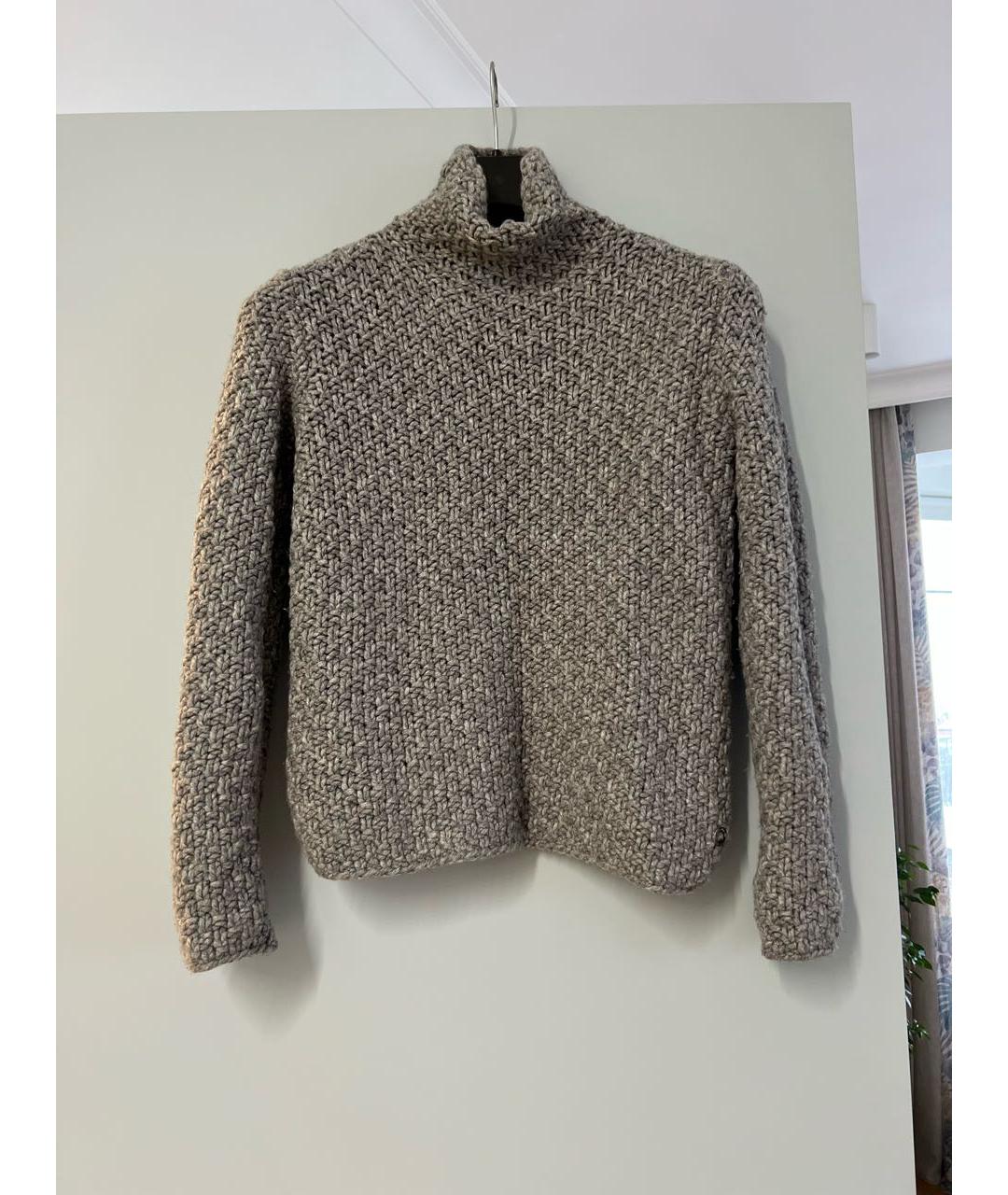 LORO PIANA Серый кожаный джемпер / свитер, фото 6