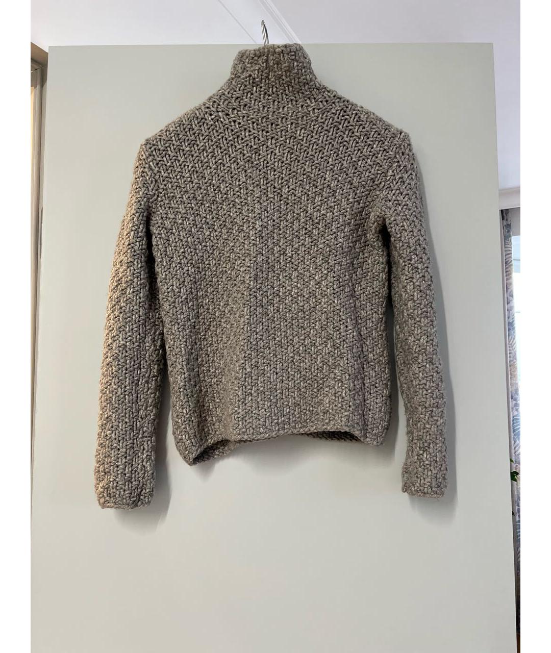 LORO PIANA Серый кожаный джемпер / свитер, фото 2