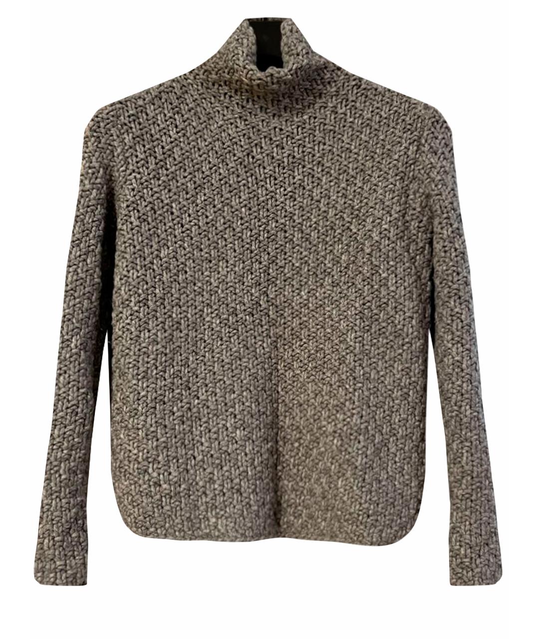 LORO PIANA Серый кожаный джемпер / свитер, фото 1