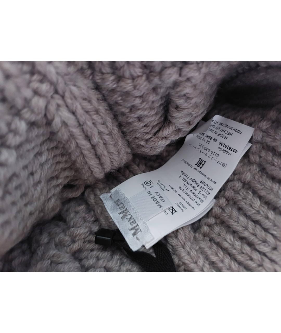 MAX MARA Антрацитовая шерстяная шапка, фото 3