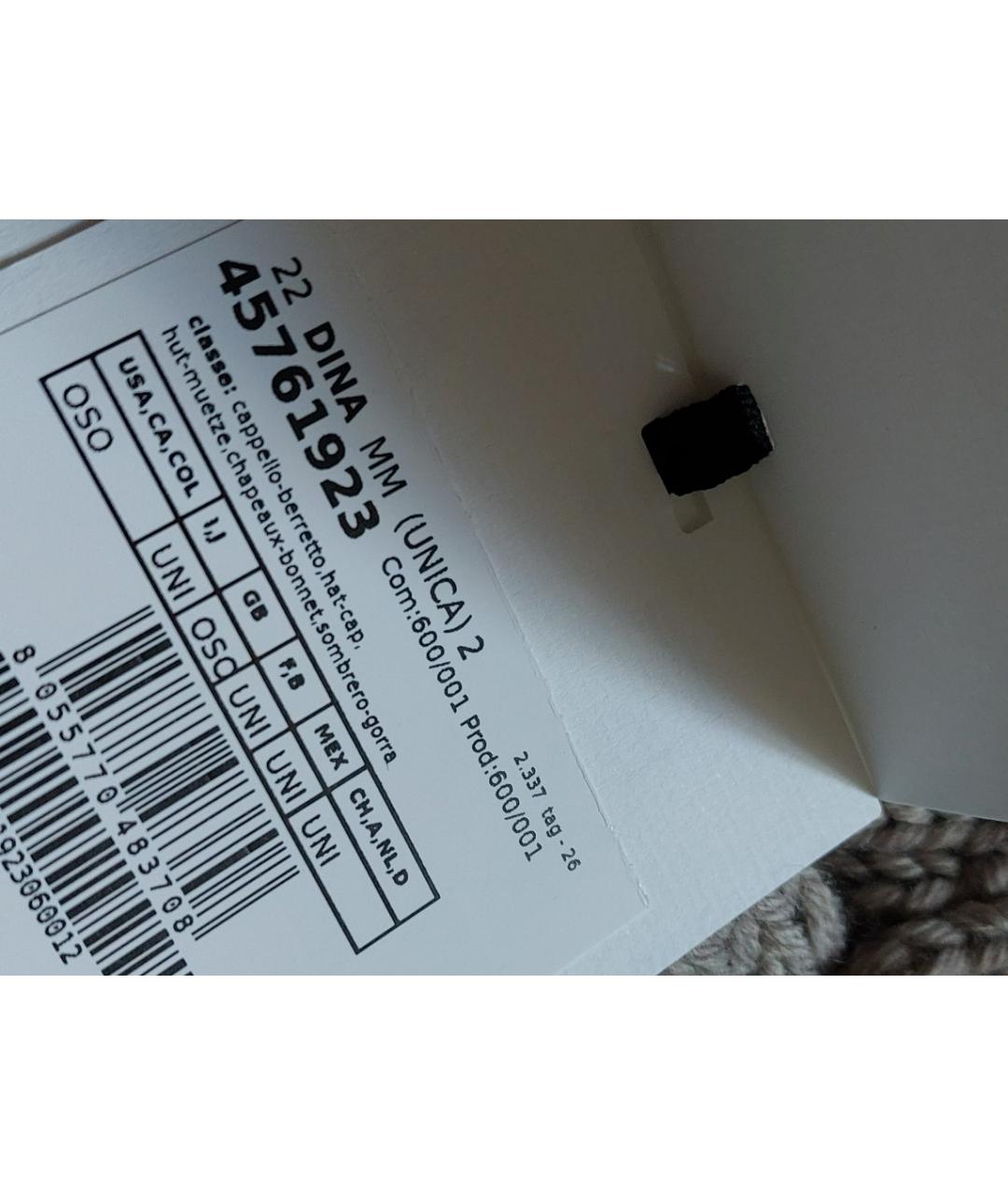 MAX MARA Антрацитовая шерстяная шапка, фото 4