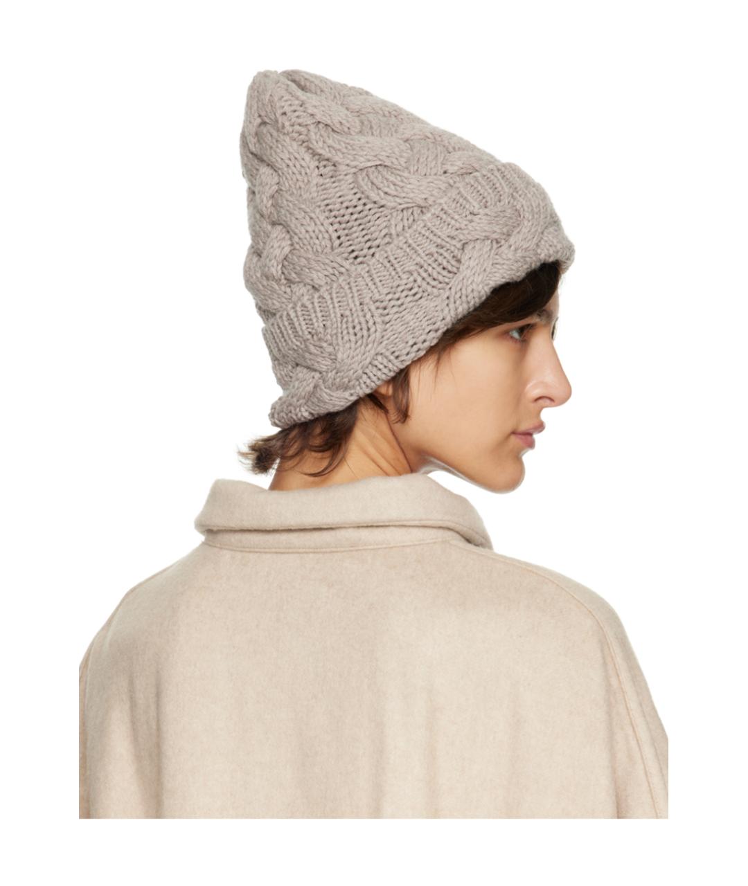 MAX MARA Антрацитовая шерстяная шапка, фото 5