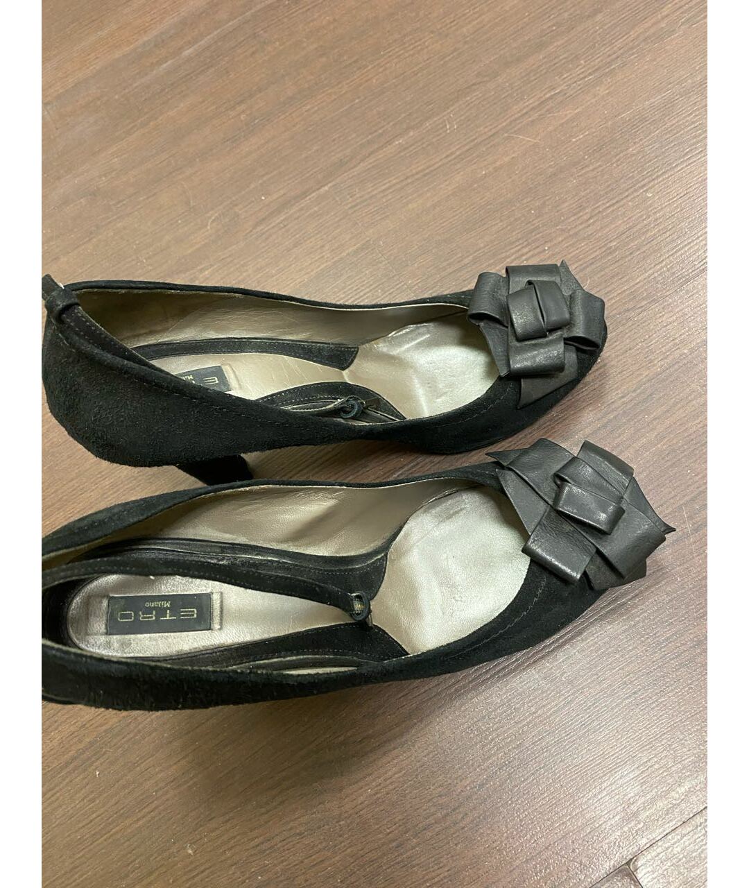 ETRO Черные замшевые туфли, фото 3