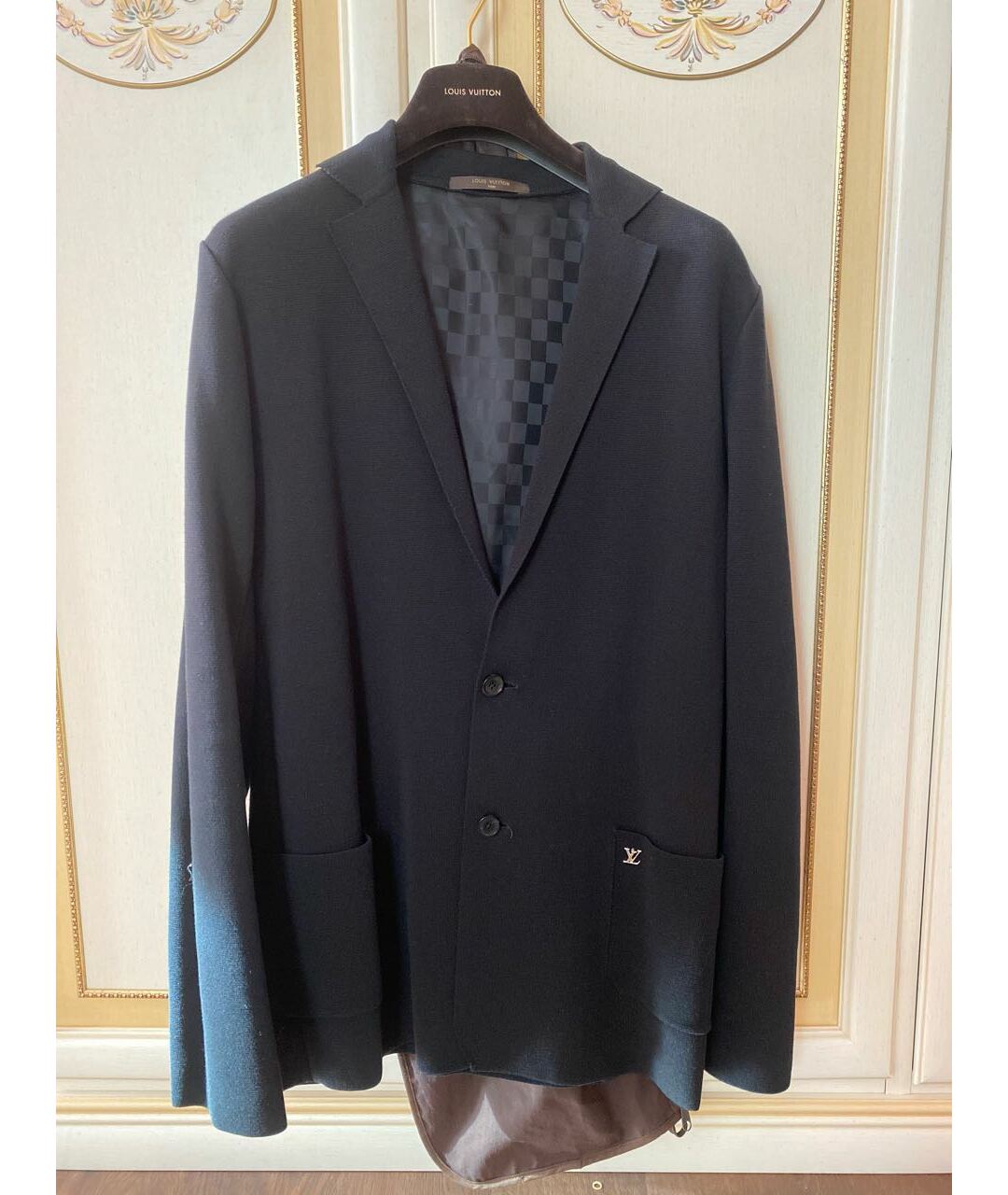 LOUIS VUITTON PRE-OWNED Черный хлопковый пиджак, фото 8