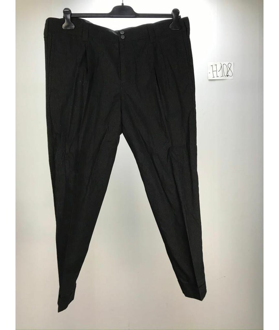 DOLCE&GABBANA Черные хлопковые классические брюки, фото 4