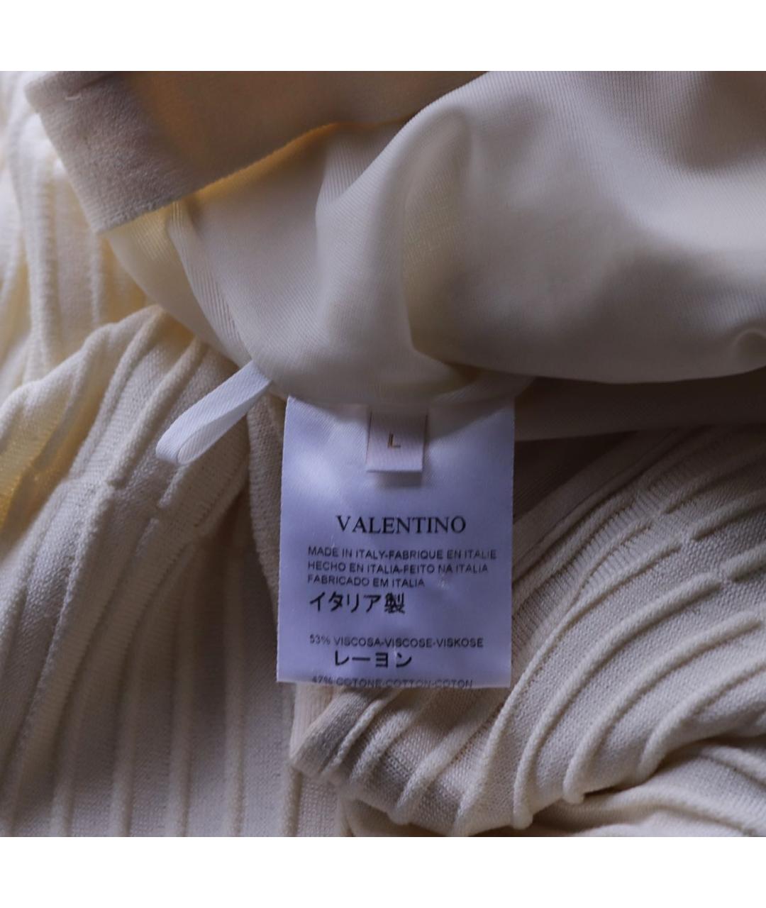 VALENTINO Бежевая вискозная юбка миди, фото 5