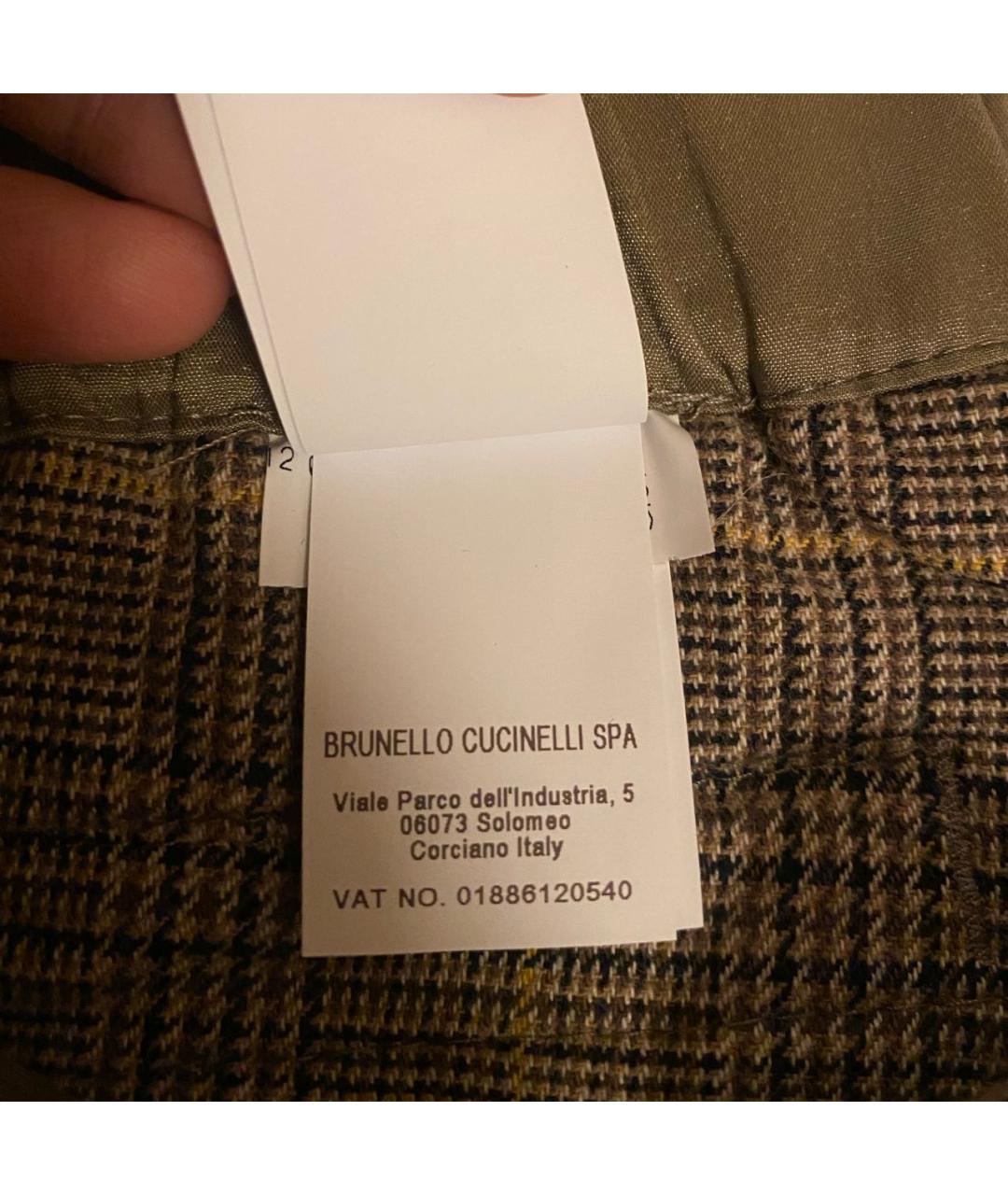 BRUNELLO CUCINELLI Коричневые хлопковые брюки и шорты, фото 4