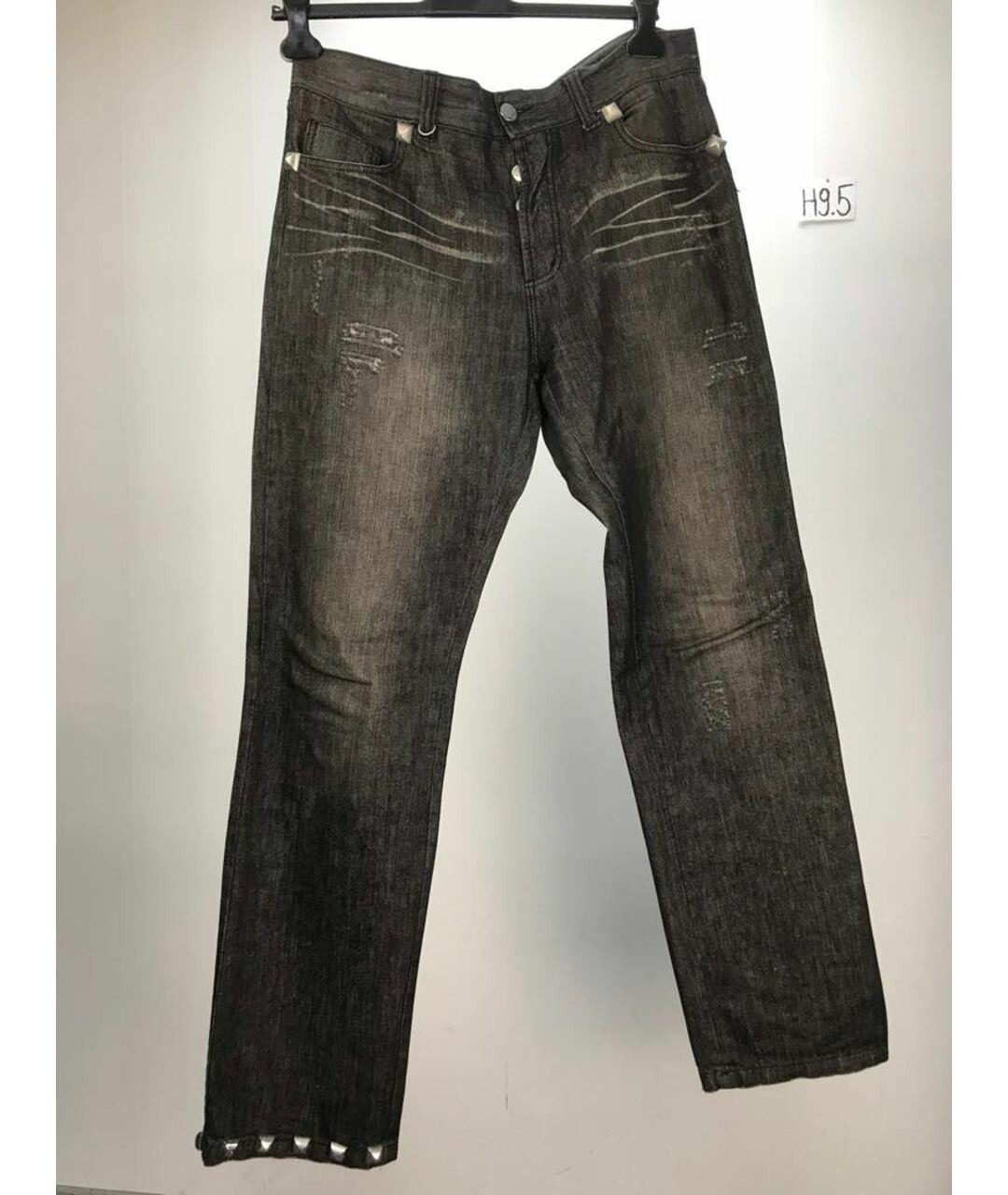 PHILIPP PLEIN Черные хлопковые прямые джинсы, фото 7