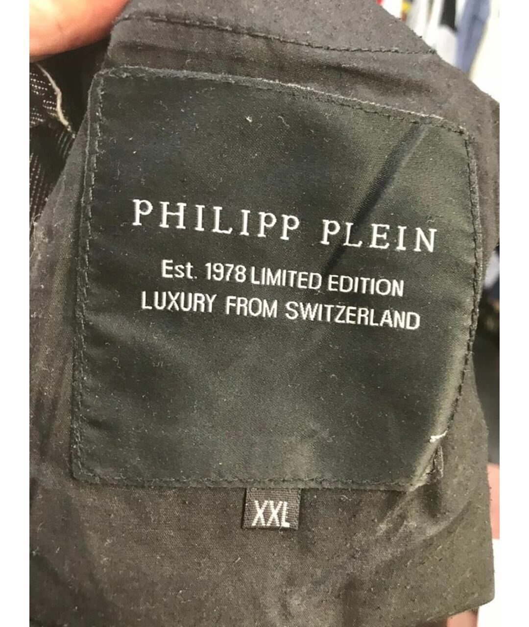 PHILIPP PLEIN Черные хлопковые прямые джинсы, фото 4