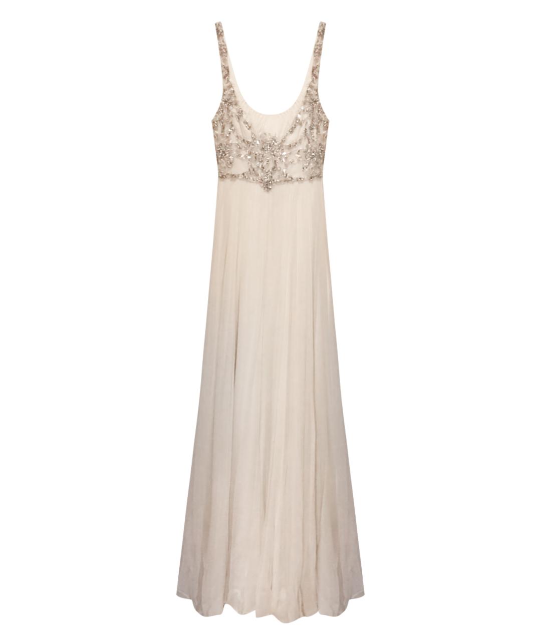 JENNY PACKHAM Белое шелковое вечернее платье, фото 1